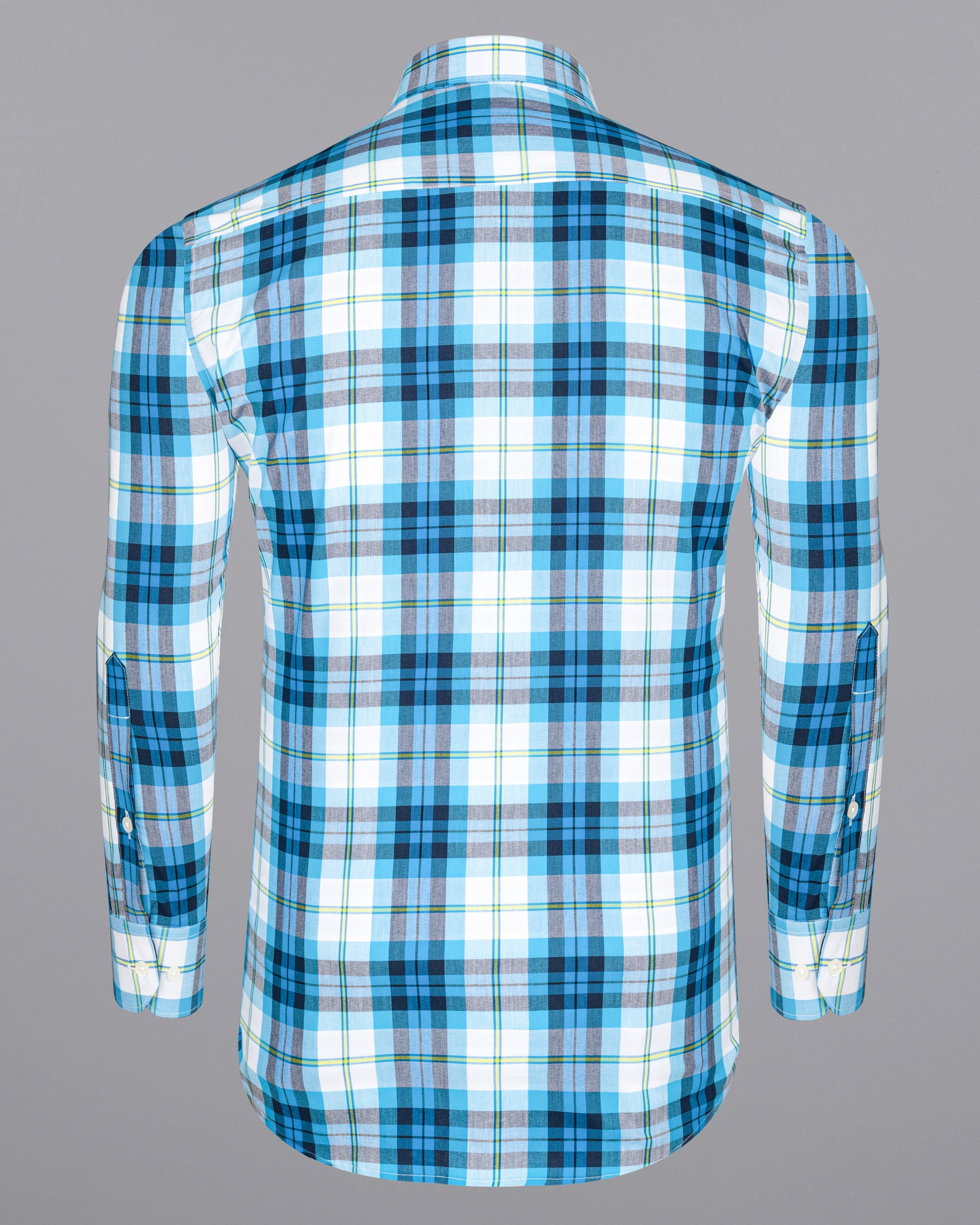 Anakiwa Blue and White Plaid Premium Twill Textured Premium Cotton Shirt 6707-38,6707-38,6707-39,6707-39,6707-40,6707-40,6707-42,6707-42,6707-44,6707-44,6707-46,6707-46,6707-48,6707-48,6707-50,6707-50,6707-52,6707-52