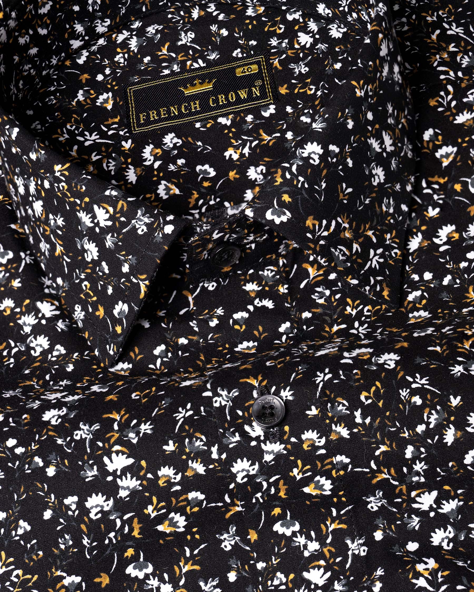 Jade Black Floral Printed Premium Cotton Shirt 6724-BLK-38,6724-BLK-38,6724-BLK-39,6724-BLK-39,6724-BLK-40,6724-BLK-40,6724-BLK-42,6724-BLK-42,6724-BLK-44,6724-BLK-44,6724-BLK-46,6724-BLK-46,6724-BLK-48,6724-BLK-48,6724-BLK-50,6724-BLK-50,6724-BLK-52,6724-BLK-52