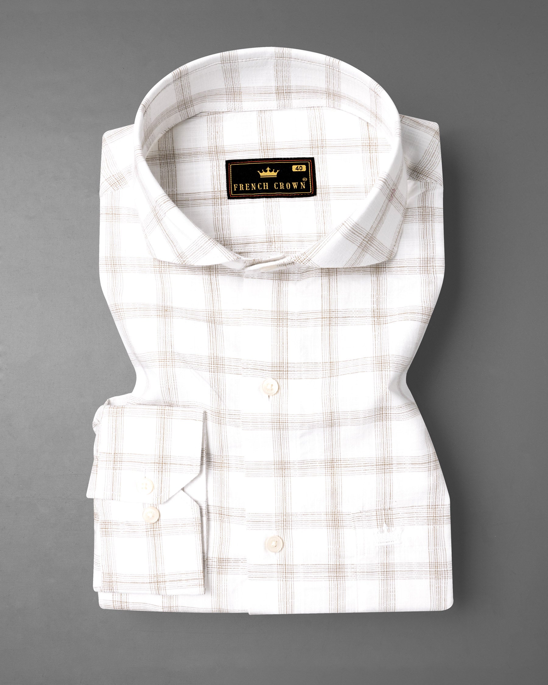 Bright White Windowpane Luxurious Linen Shirt 6726-CA-38,6726-CA-38,6726-CA-39,6726-CA-39,6726-CA-40,6726-CA-40,6726-CA-42,6726-CA-42,6726-CA-44,6726-CA-44,6726-CA-46,6726-CA-46,6726-CA-48,6726-CA-48,6726-CA-50,6726-CA-50,6726-CA-52,6726-CA-52