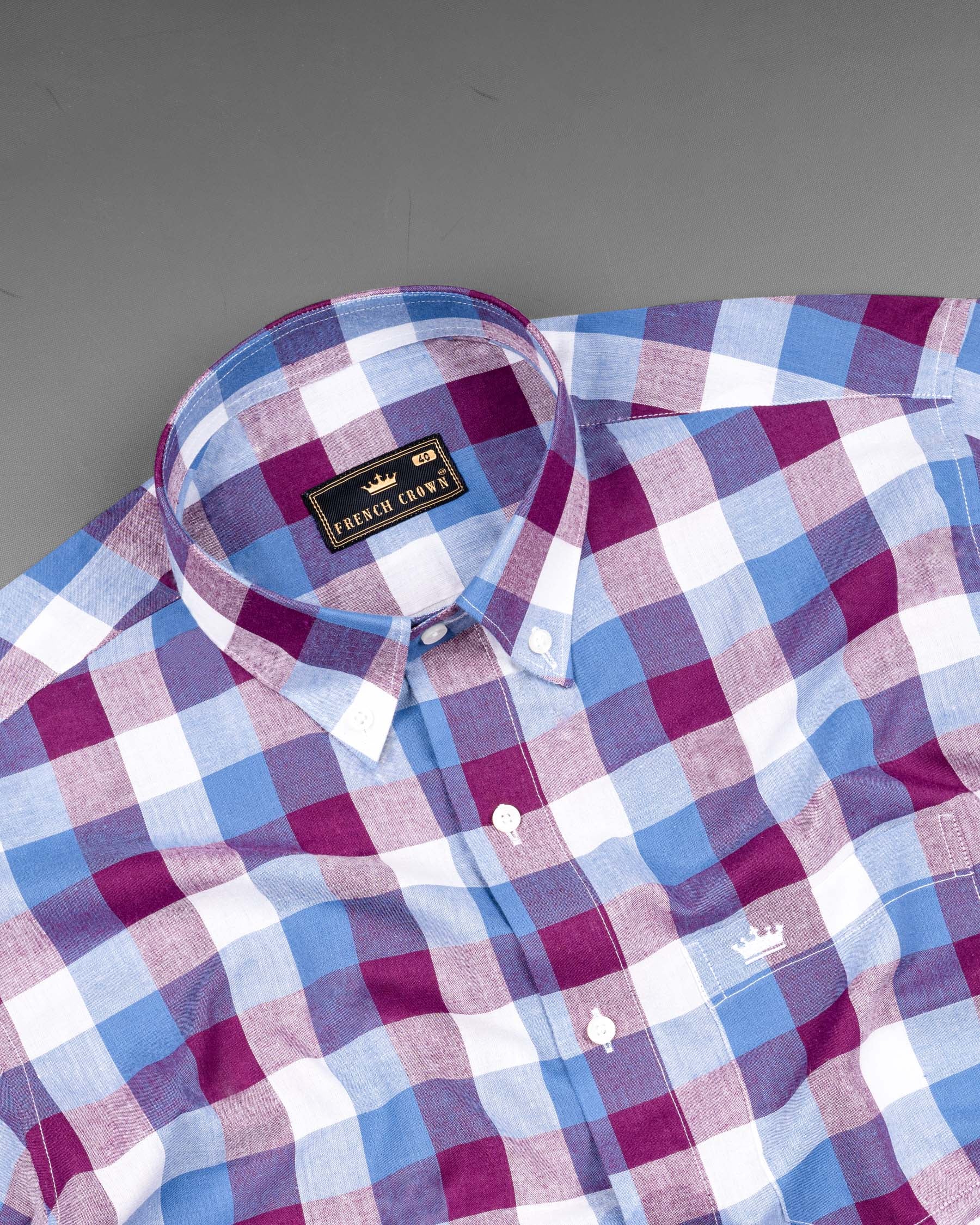 Disco Pink with Danube Blue Checkered Premium Cotton Shirt 6728-BD-38, 6728-BD-H-38, 6728-BD-39, 6728-BD-H-39, 6728-BD-40, 6728-BD-H-40, 6728-BD-42, 6728-BD-H-42, 6728-BD-44, 6728-BD-H-44, 6728-BD-46, 6728-BD-H-46, 6728-BD-48, 6728-BD-H-48, 6728-BD-50, 6728-BD-H-50, 6728-BD-52, 6728-BD-H-52