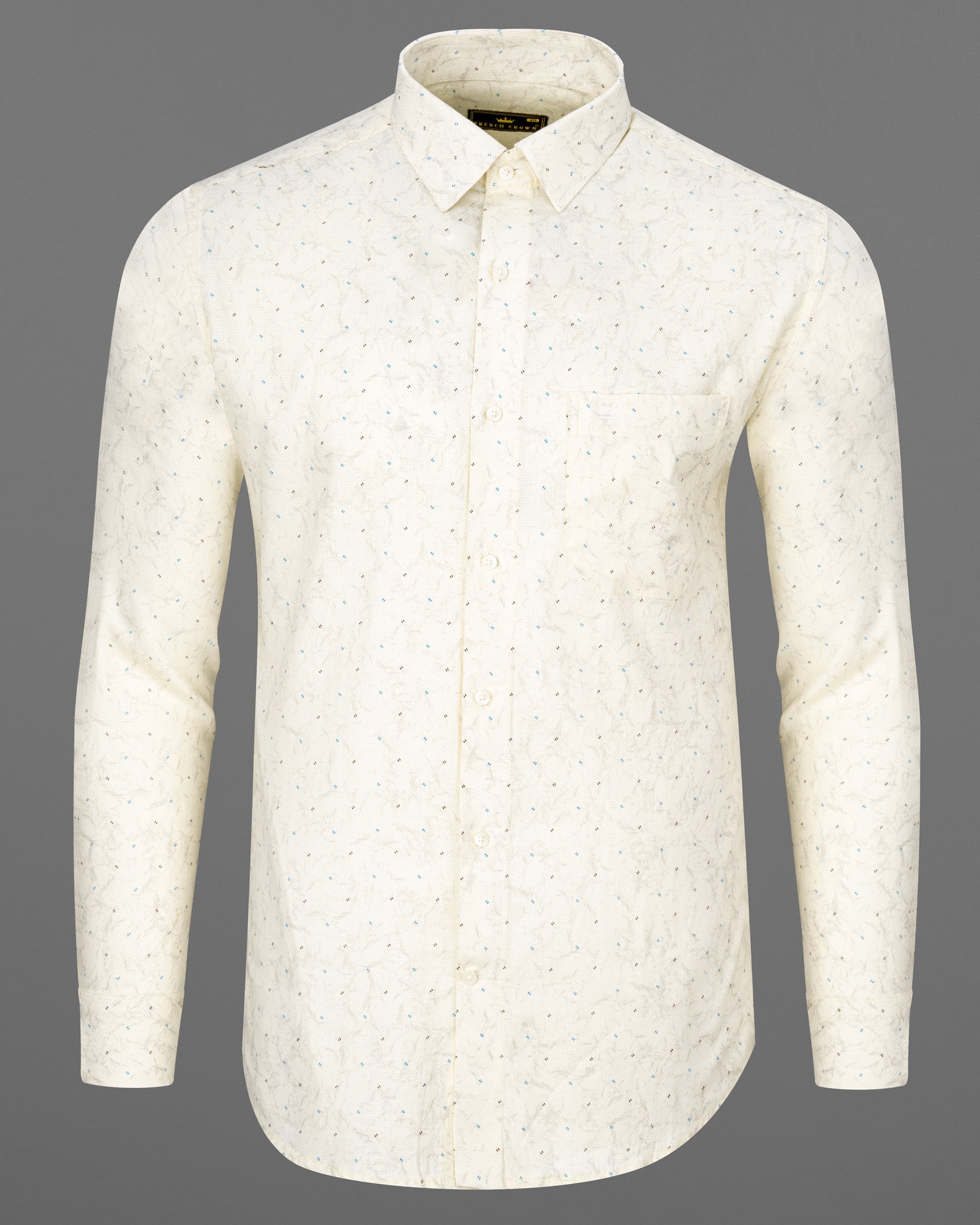 Rum Swizzle Dobby Textured Premium Giza Cotton Shirt