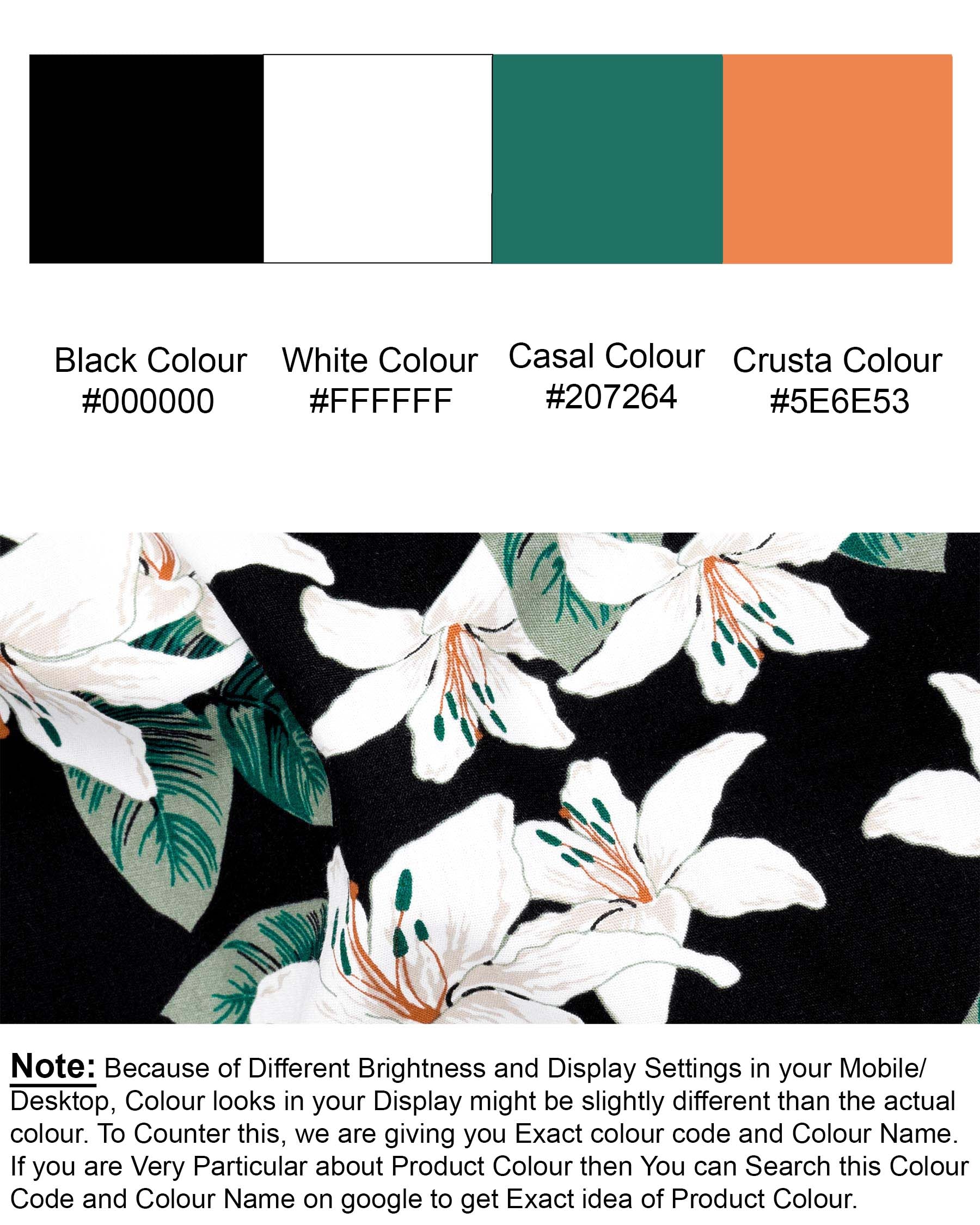 Jade Black with Multicolour Lily Printed Twill Textured Premium Cotton Kurta Shirt 6831-KS-38,6831-KS-38,6831-KS-39,6831-KS-39,6831-KS-40,6831-KS-40,6831-KS-42,6831-KS-42,6831-KS-44,6831-KS-44,6831-KS-46,6831-KS-46,6831-KS-48,6831-KS-48,6831-KS-50,6831-KS-50,6831-KS-52,6831-KS-52