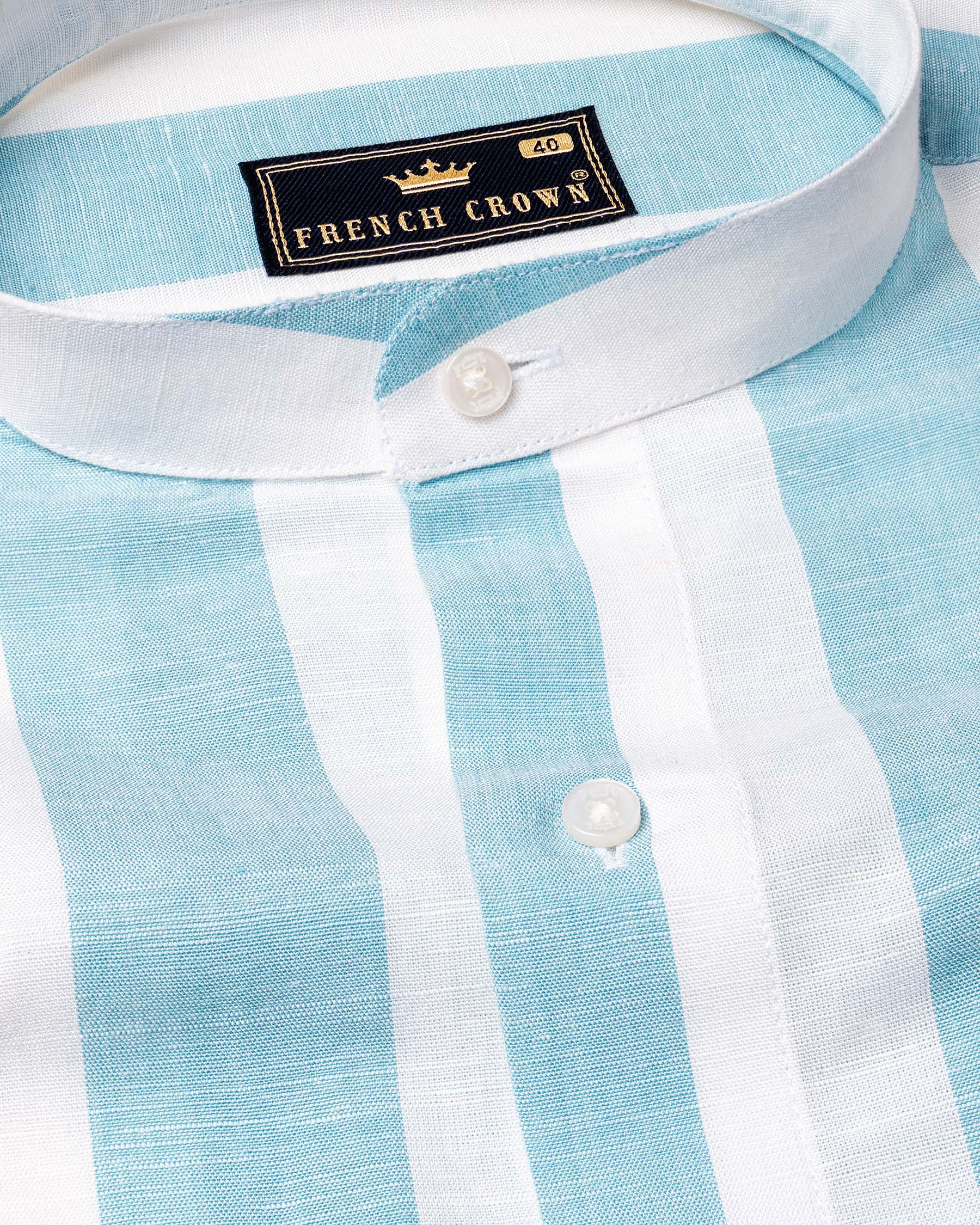 Jet Stream and White Broad Striped Luxurious Linen Shirt 6840-M-38,6840-M-38,6840-M-39,6840-M-39,6840-M-40,6840-M-40,6840-M-42,6840-M-42,6840-M-44,6840-M-44,6840-M-46,6840-M-46,6840-M-48,6840-M-48,6840-M-50,6840-M-50,6840-M-52,6840-M-52