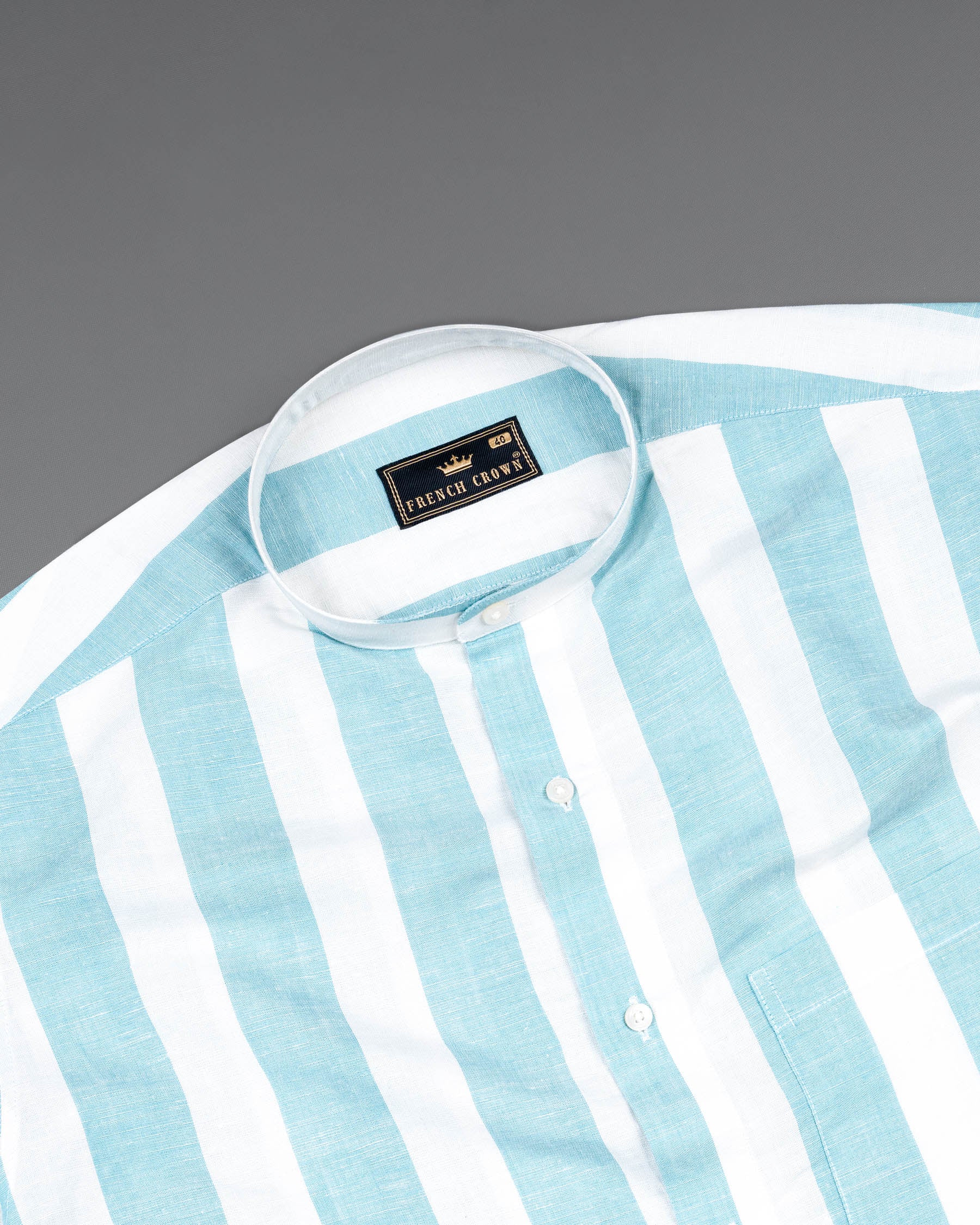 Jet Stream and White Broad Striped Luxurious Linen Shirt 6840-M-38,6840-M-38,6840-M-39,6840-M-39,6840-M-40,6840-M-40,6840-M-42,6840-M-42,6840-M-44,6840-M-44,6840-M-46,6840-M-46,6840-M-48,6840-M-48,6840-M-50,6840-M-50,6840-M-52,6840-M-52