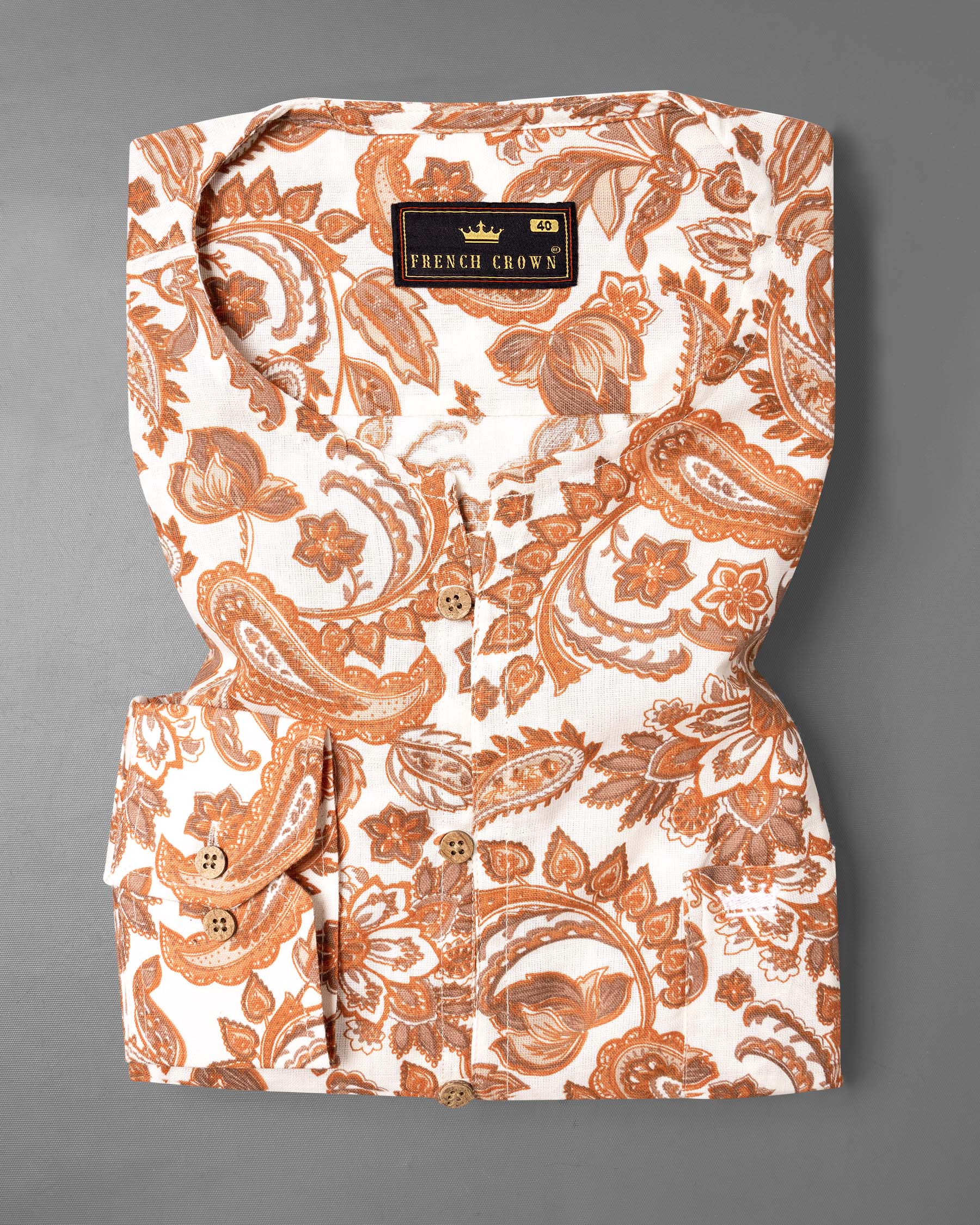 White Lilac and Pale Brown Paisley and Floral Printed Luxurious Linen Kurta Shirt 6844-WOC-38,6844-WOC-38,6844-WOC-39,6844-WOC-39,6844-WOC-40,6844-WOC-40,6844-WOC-42,6844-WOC-42,6844-WOC-44,6844-WOC-44,6844-WOC-46,6844-WOC-46,6844-WOC-48,6844-WOC-48,6844-WOC-50,6844-WOC-50,6844-WOC-52,6844-WOC-52