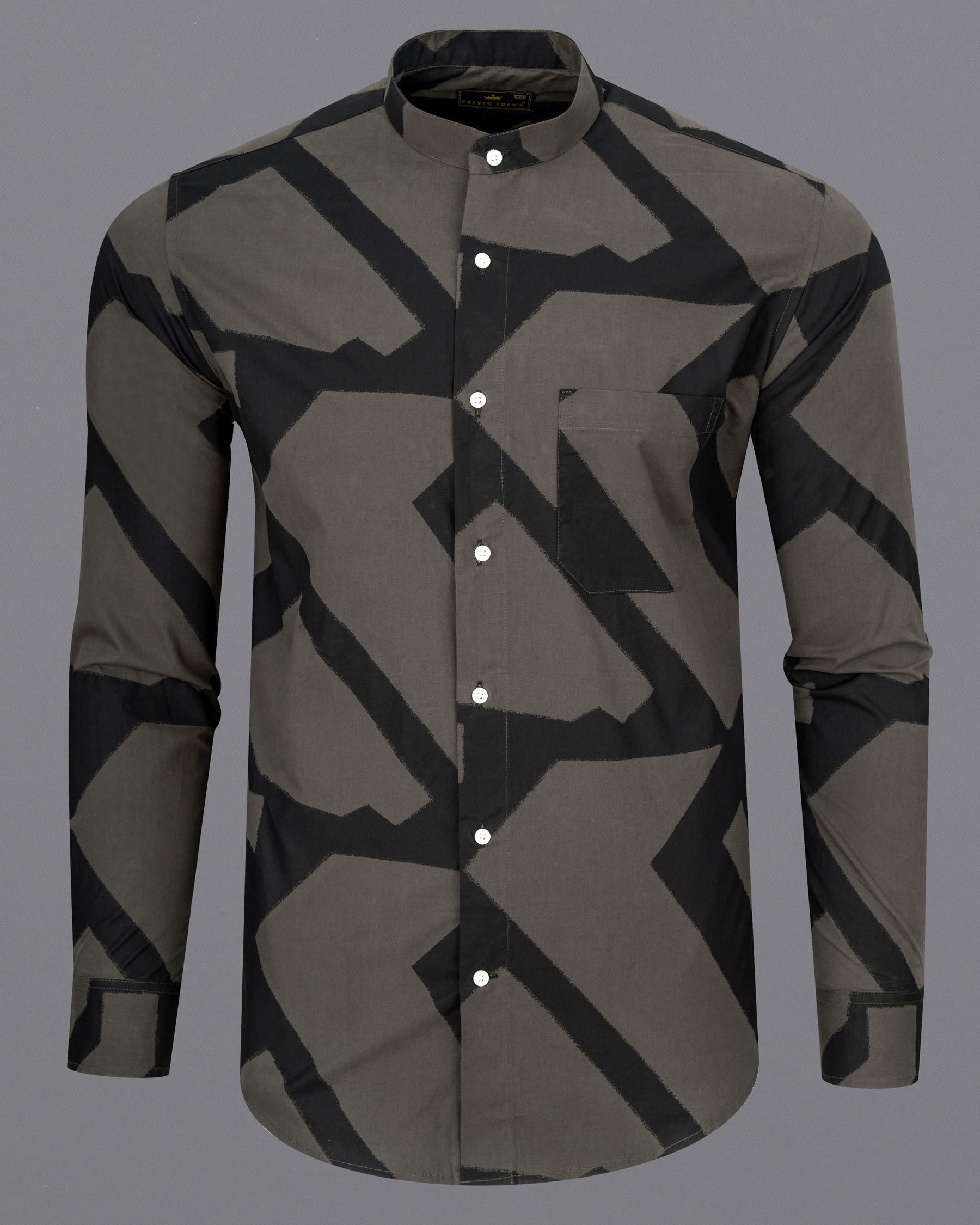 Fuscous Grey with Zeus Black abstract Patterned Premium Cotton Shirt 6861-M-38,6861-M-38,6861-M-39,6861-M-39,6861-M-40,6861-M-40,6861-M-42,6861-M-42,6861-M-44,6861-M-44,6861-M-46,6861-M-46,6861-M-48,6861-M-48,6861-M-50,6861-M-50,6861-M-52,6861-M-52