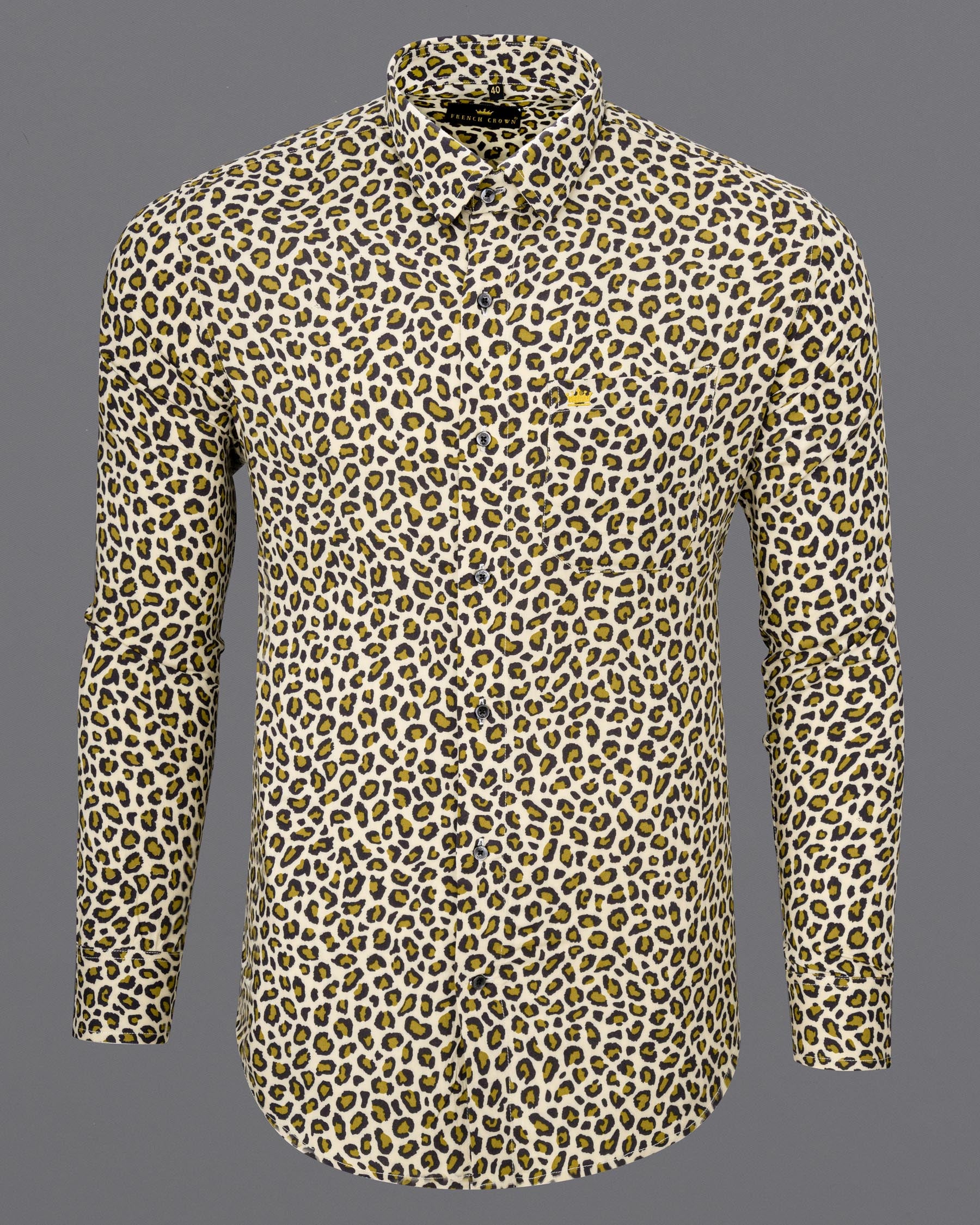 Pot Pourri Leopard Printed Premium Tencel Shirt 6868-BLK-38,6868-BLK-38,6868-BLK-39,6868-BLK-39,6868-BLK-40,6868-BLK-40,6868-BLK-42,6868-BLK-42,6868-BLK-44,6868-BLK-44,6868-BLK-46,6868-BLK-46,6868-BLK-48,6868-BLK-48,6868-BLK-50,6868-BLK-50,6868-BLK-52,6868-BLK-52