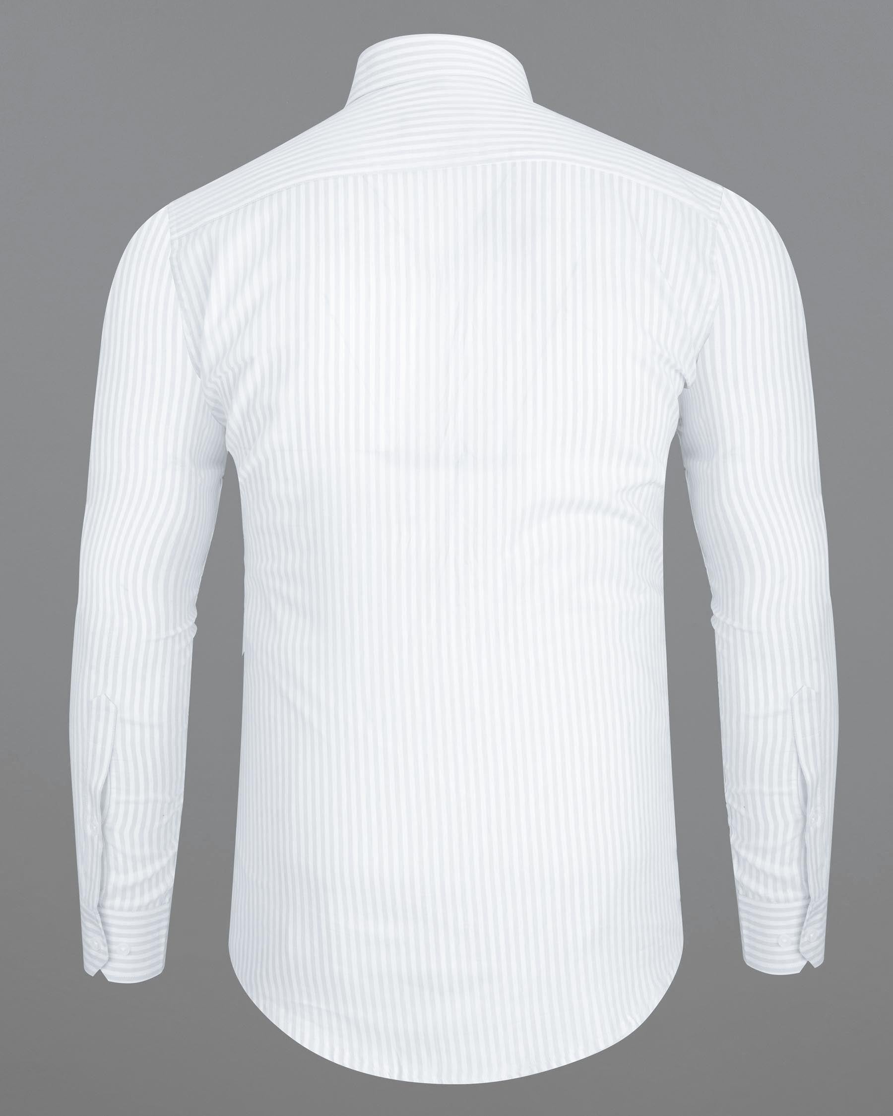 Bright White and Geyser Striped Twill Premium Cotton Shirt 6925-38, 6925-H-38, 6925-39, 6925-H-39, 6925-40, 6925-H-40, 6925-42, 6925-H-42, 6925-44, 6925-H-44, 6925-46, 6925-H-46, 6925-48, 6925-H-48, 6925-50, 6925-H-50, 6925-52, 6925-H-52