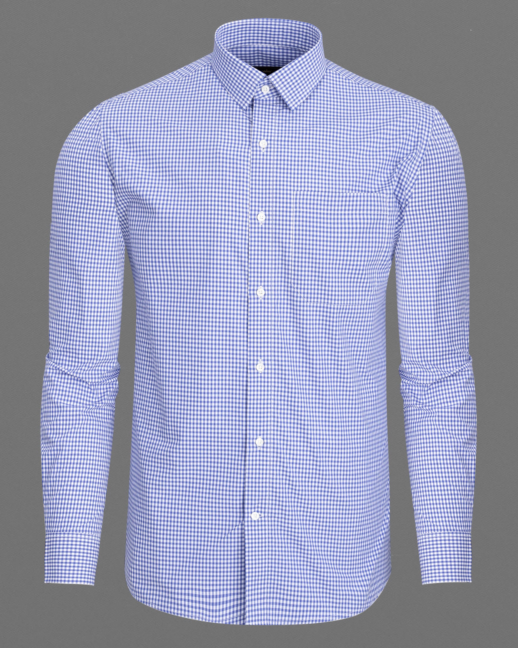 Portage Blue Checkered Premium Cotton Shirt 6934-38,6934-38,6934-39,6934-39,6934-40,6934-40,6934-42,6934-42,6934-44,6934-44,6934-46,6934-46,6934-48,6934-48,6934-50,6934-50,6934-52,6934-52