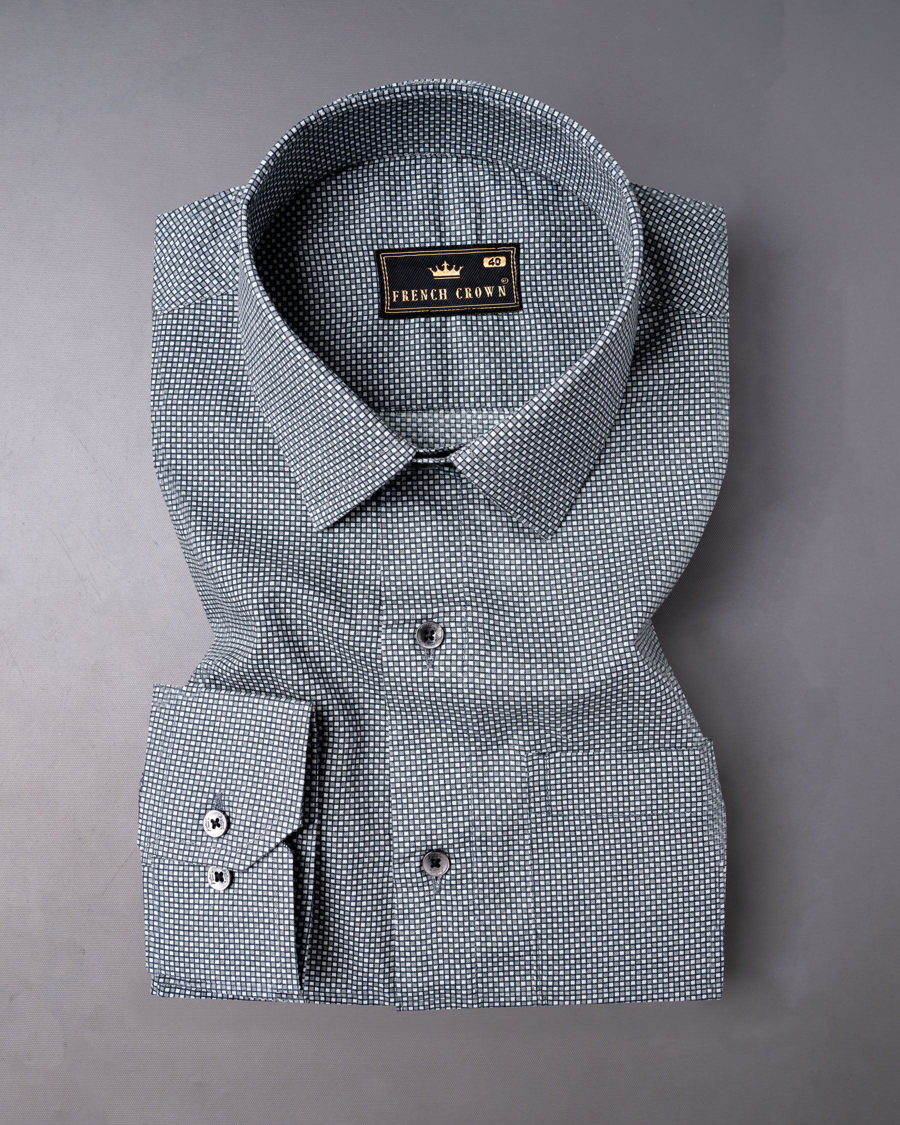 Bright White and Venus Grey Checkered Premium Cotton Shirt 6974-BLK-38,6974-BLK-38,6974-BLK-39,6974-BLK-39,6974-BLK-40,6974-BLK-40,6974-BLK-42,6974-BLK-42,6974-BLK-44,6974-BLK-44,6974-BLK-46,6974-BLK-46,6974-BLK-48,6974-BLK-48,6974-BLK-50,6974-BLK-50,6974-BLK-52,6974-BLK-52