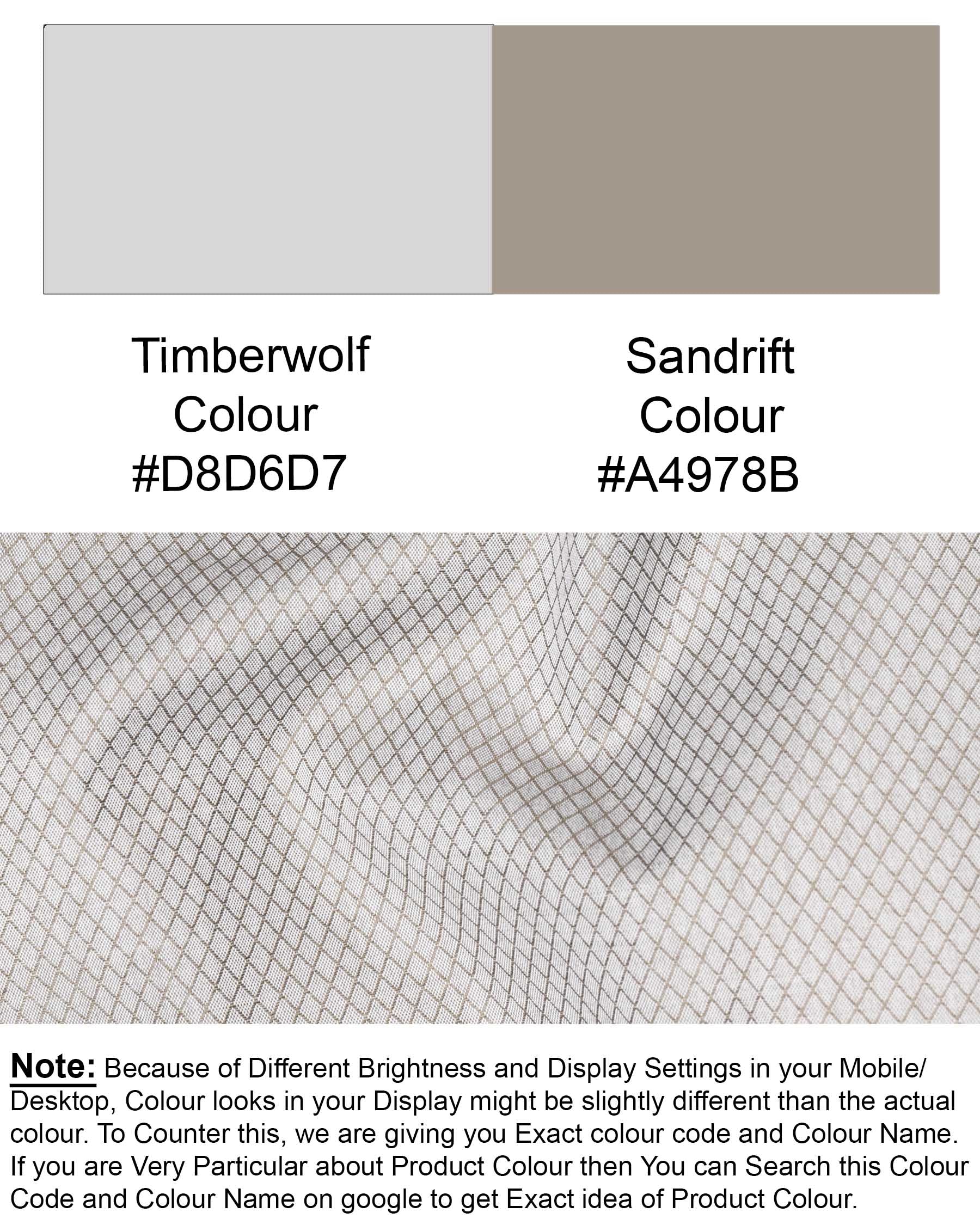 Timberwolf and Sandrift Geometrical Patterned Dobby Textured Premium Giza Cotton Shirt 6975-CA-38,6975-CA-38,6975-CA-39,6975-CA-39,6975-CA-40,6975-CA-40,6975-CA-42,6975-CA-42,6975-CA-44,6975-CA-44,6975-CA-46,6975-CA-46,6975-CA-48,6975-CA-48,6975-CA-50,6975-CA-50,6975-CA-52,6975-CA-52