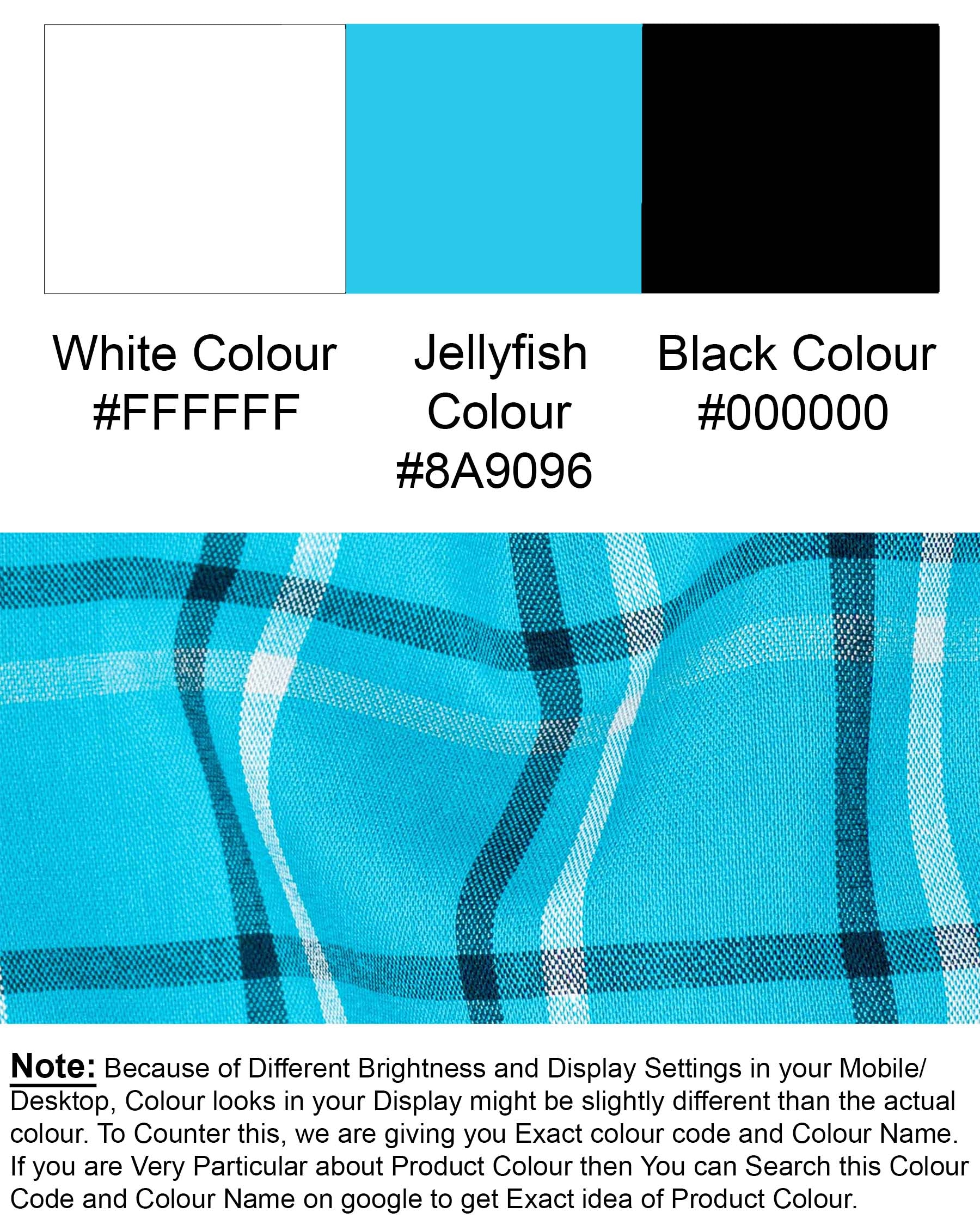 Jellyfish Blue with white Checkered Premium Cotton Shirt 6977-BLE-38,6977-BLE-38,6977-BLE-39,6977-BLE-39,6977-BLE-40,6977-BLE-40,6977-BLE-42,6977-BLE-42,6977-BLE-44,6977-BLE-44,6977-BLE-46,6977-BLE-46,6977-BLE-48,6977-BLE-48,6977-BLE-50,6977-BLE-50,6977-BLE-52,6977-BLE-52