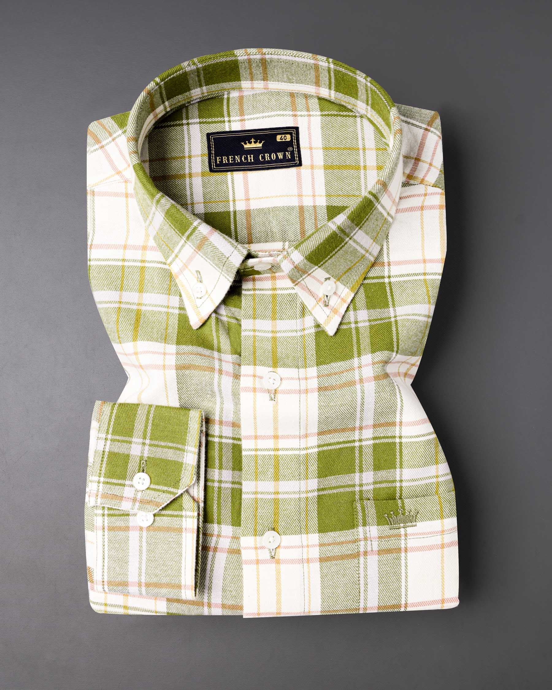 Moccasin Green and White Plaid Flannel Shirt 6984-BD-38,6984-BD-38,6984-BD-39,6984-BD-39,6984-BD-40,6984-BD-40,6984-BD-42,6984-BD-42,6984-BD-44,6984-BD-44,6984-BD-46,6984-BD-46,6984-BD-48,6984-BD-48,6984-BD-50,6984-BD-50,6984-BD-52,6984-BD-52