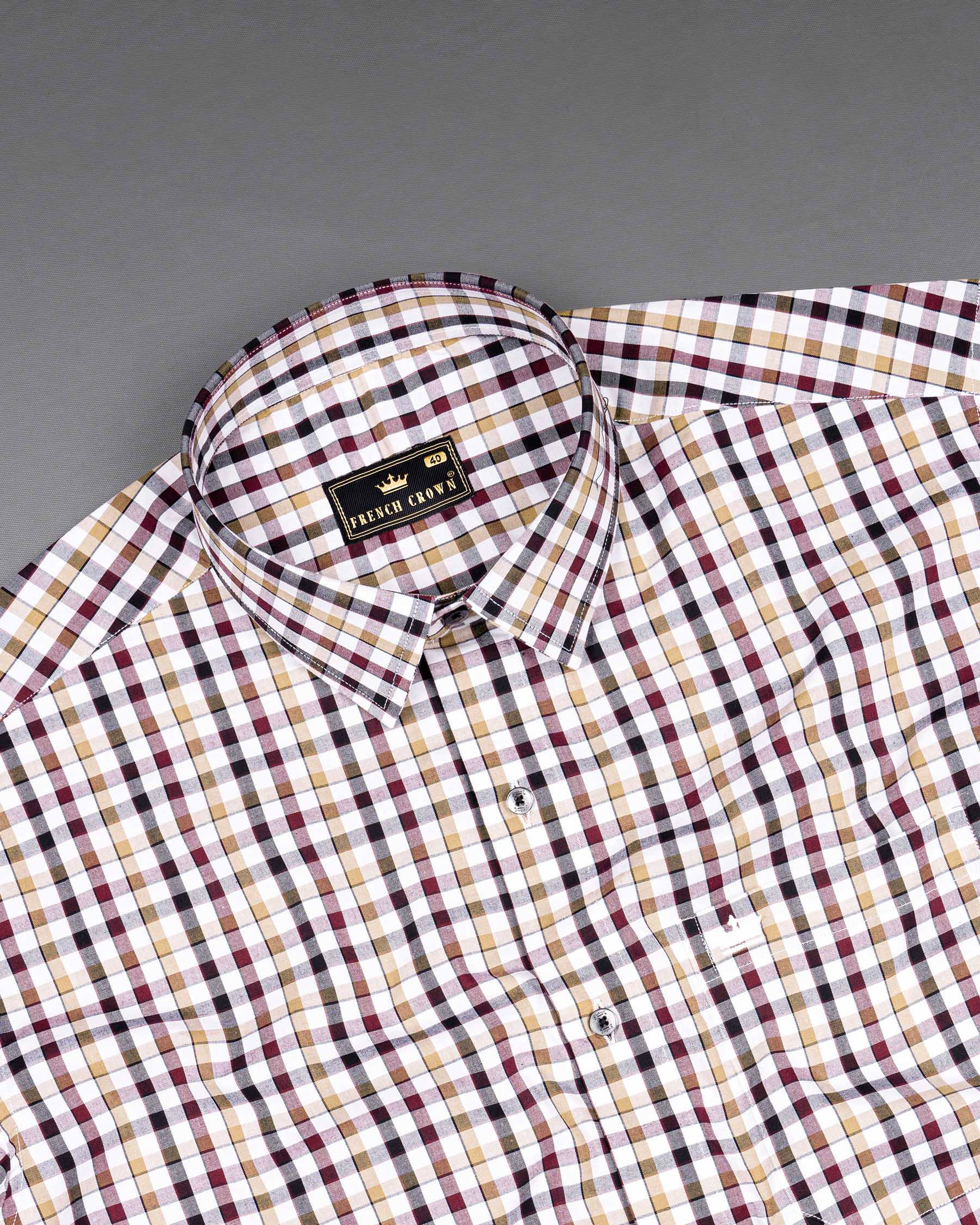 Bright White with Heathered Brown and Black Checkered Premium Cotton Shirt 7004-BLK-38,7004-BLK-38,7004-BLK-39,7004-BLK-39,7004-BLK-40,7004-BLK-40,7004-BLK-42,7004-BLK-42,7004-BLK-44,7004-BLK-44,7004-BLK-46,7004-BLK-46,7004-BLK-48,7004-BLK-48,7004-BLK-50,7004-BLK-50,7004-BLK-52,7004-BLK-52