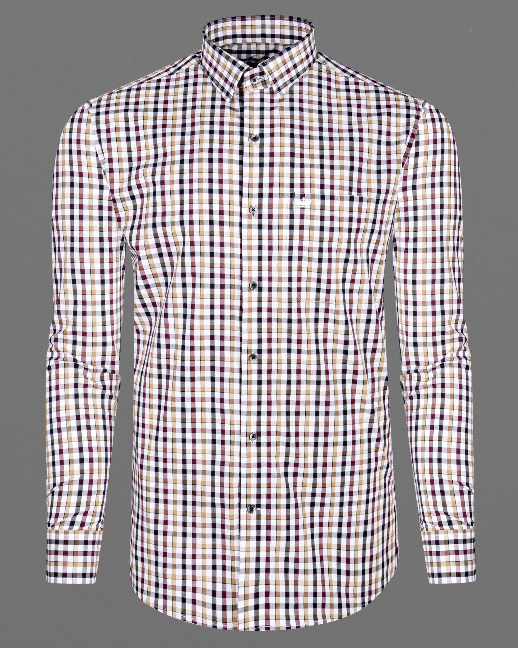 Bright White with Heathered Brown and Black Checkered Premium Cotton Shirt 7004-BLK-38,7004-BLK-38,7004-BLK-39,7004-BLK-39,7004-BLK-40,7004-BLK-40,7004-BLK-42,7004-BLK-42,7004-BLK-44,7004-BLK-44,7004-BLK-46,7004-BLK-46,7004-BLK-48,7004-BLK-48,7004-BLK-50,7004-BLK-50,7004-BLK-52,7004-BLK-52