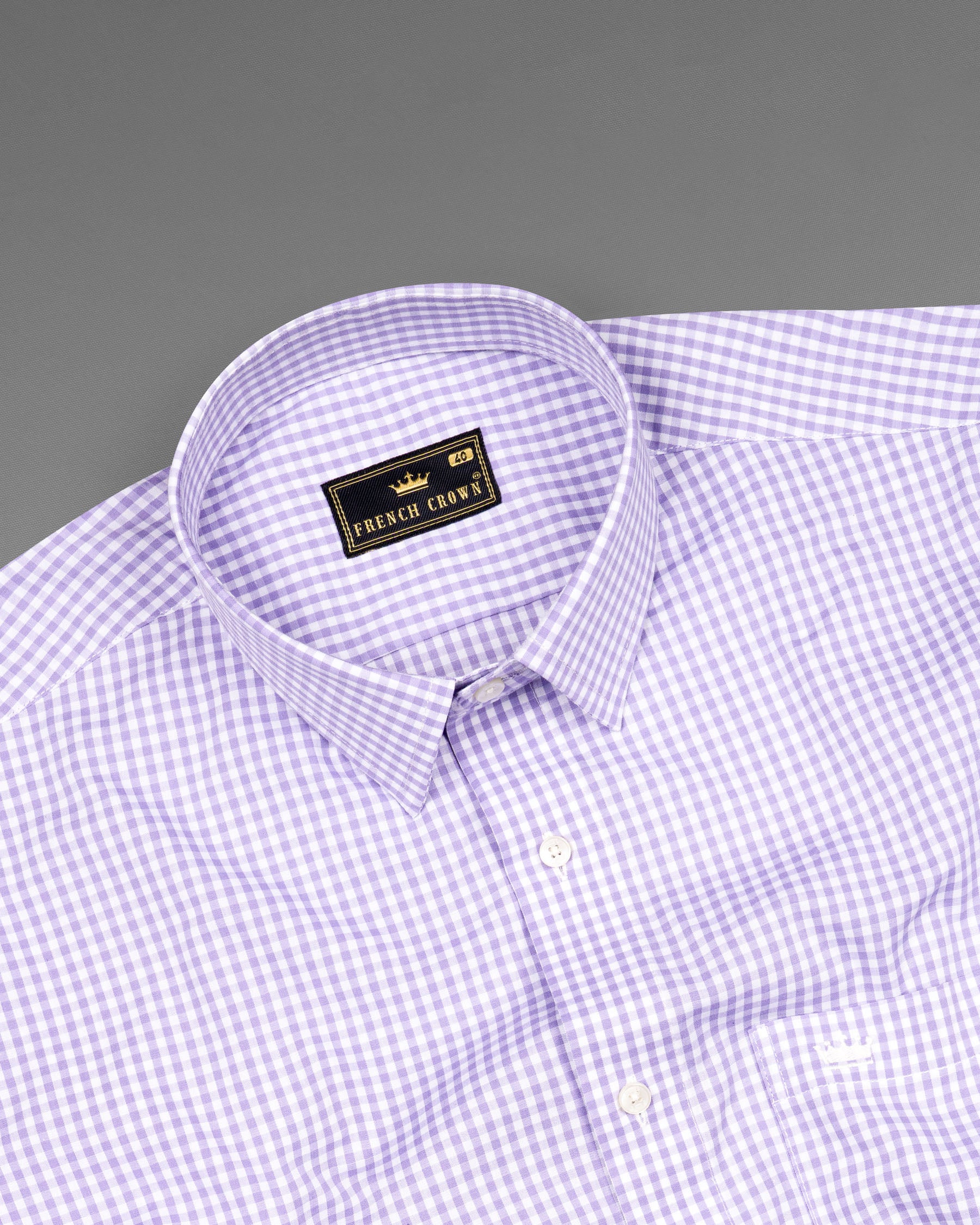 Thistle Lilac Checked Premium Cotton Shirt 7019-38, 7019-H-38, 7019-39, 7019-H-39, 7019-40, 7019-H-40, 7019-42, 7019-H-42, 7019-44, 7019-H-44, 7019-46, 7019-H-46, 7019-48, 7019-H-48, 7019-50, 7019-H-50, 7019-52, 7019-H-52