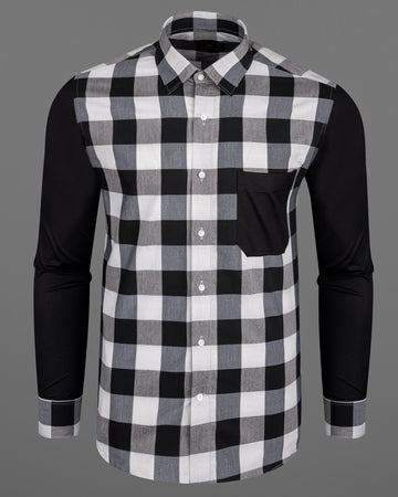 Jade Black and White Checked Premium Cotton Designer Shirt 7023-P69-38, 7023-P69-H-38, 7023-P69-39, 7023-P69-H-39, 7023-P69-40, 7023-P69-H-40, 7023-P69-42, 7023-P69-H-42, 7023-P69-44, 7023-P69-H-44, 7023-P69-46, 7023-P69-H-46, 7023-P69-48, 7023-P69-H-48, 7023-P69-50, 7023-P69-H-50, 7023-P69-52, 7023-P69-H-52