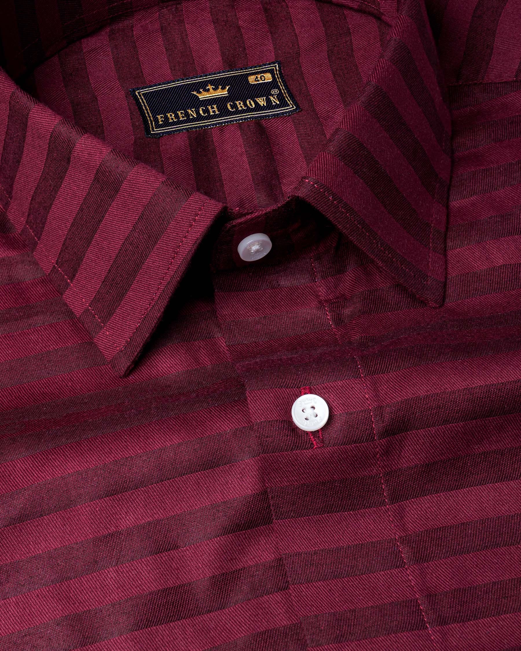 Paprika and Espresso Striped Twill Premium Cotton Shirt 7058-38,7058-38,7058-39,7058-39,7058-40,7058-40,7058-42,7058-42,7058-44,7058-44,7058-46,7058-46,7058-48,7058-48,7058-50,7058-50,7058-52,7058-52