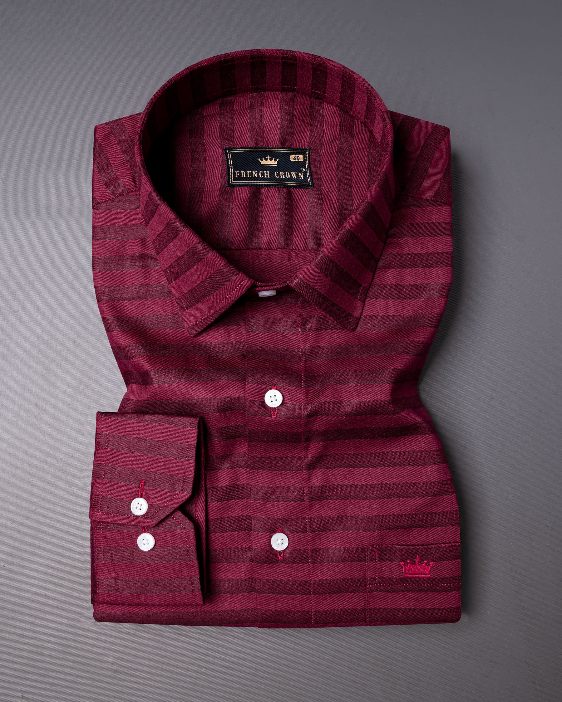 Paprika and Espresso Striped Twill Premium Cotton Shirt 7058-38,7058-38,7058-39,7058-39,7058-40,7058-40,7058-42,7058-42,7058-44,7058-44,7058-46,7058-46,7058-48,7058-48,7058-50,7058-50,7058-52,7058-52