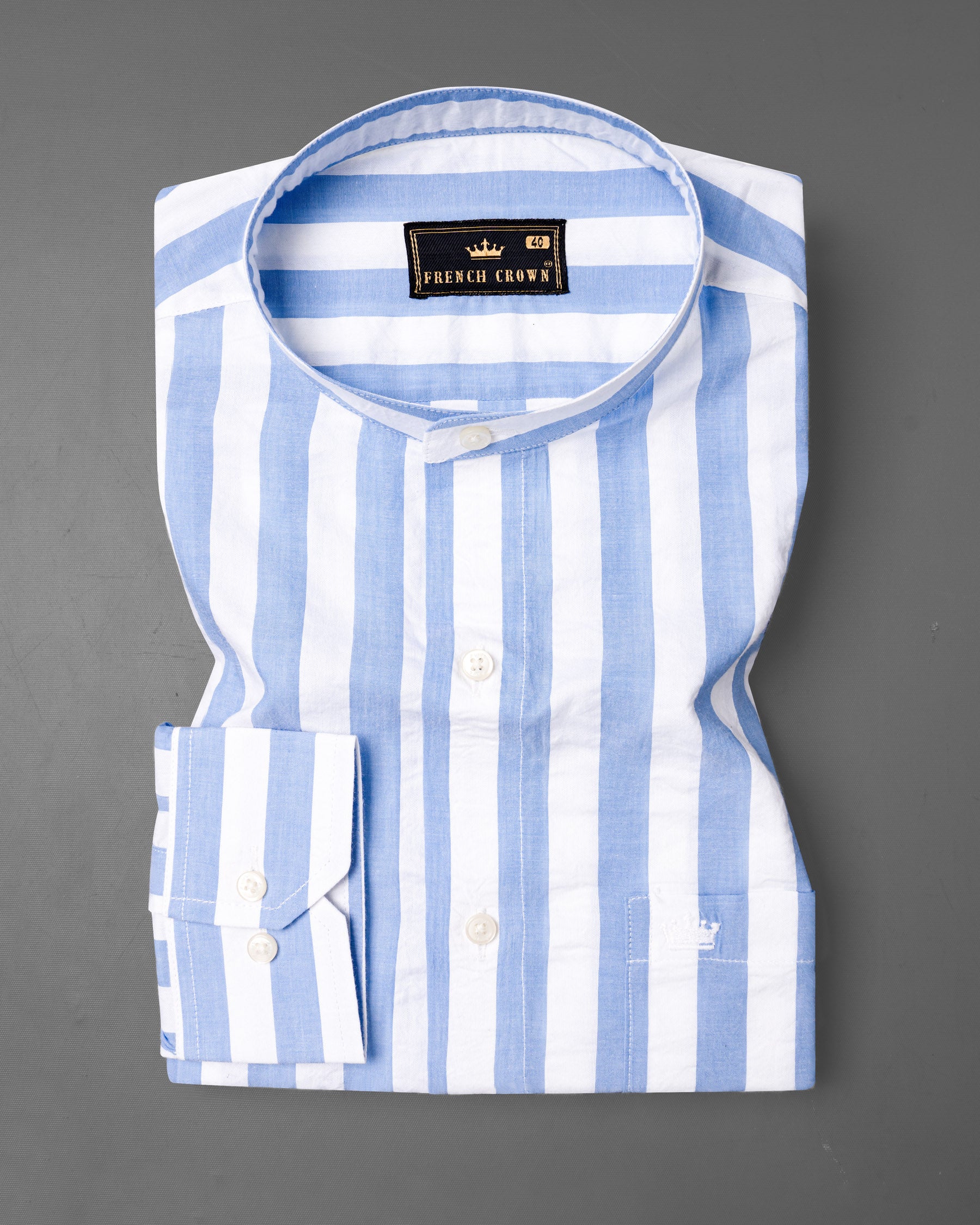 Bright White and Casper Blue Striped Premium Cotton Shirt 7059-M-38, 7059-M-H-38, 7059-M-39, 7059-M-H-39, 7059-M-40, 7059-M-H-40, 7059-M-42, 7059-M-H-42, 7059-M-44, 7059-M-H-44, 7059-M-46, 7059-M-H-46, 7059-M-48, 7059-M-H-48, 7059-M-50, 7059-M-H-50, 7059-M-52, 7059-M-H-52