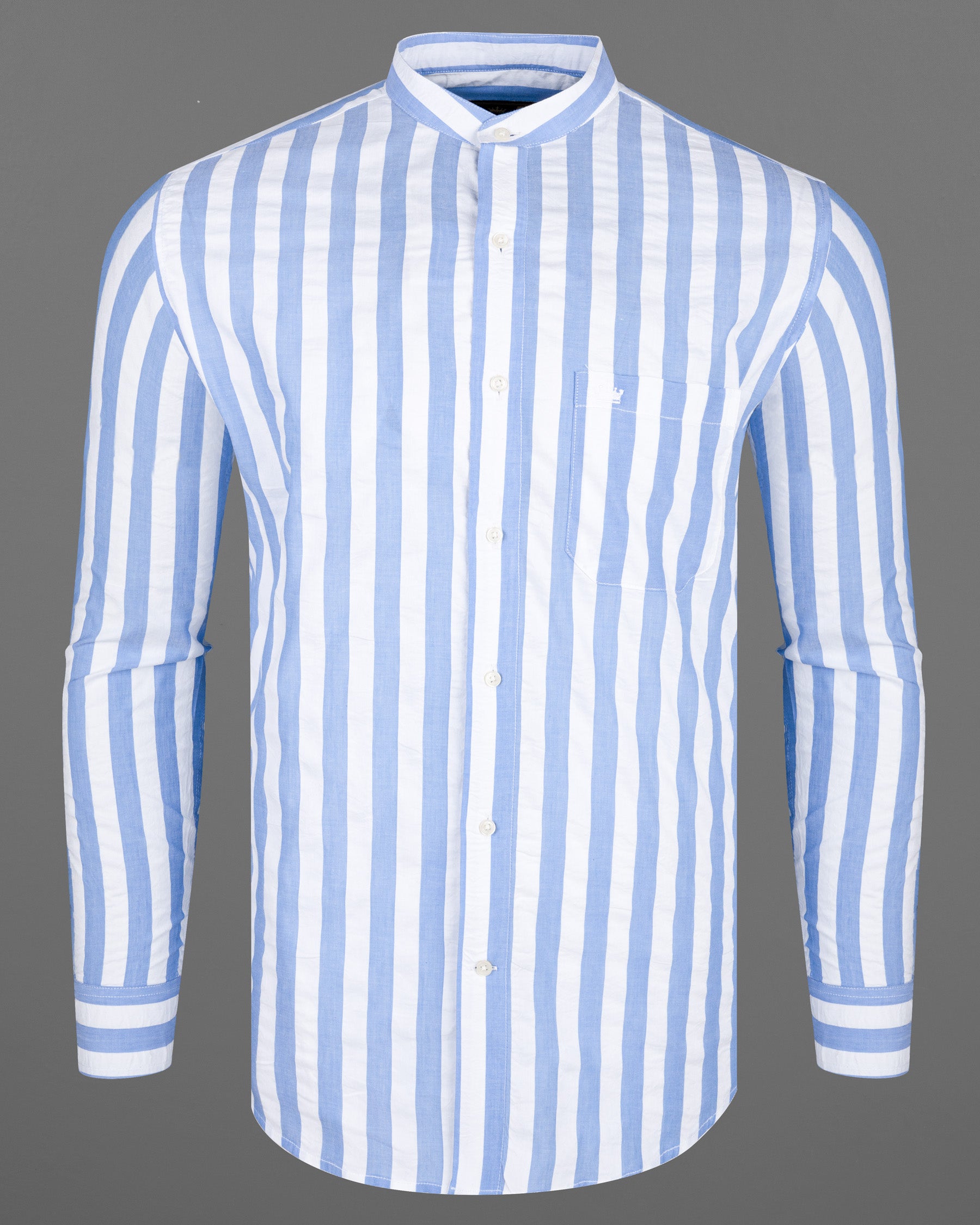 Bright White and Casper Blue Striped Premium Cotton Shirt 7059-M-38, 7059-M-H-38, 7059-M-39, 7059-M-H-39, 7059-M-40, 7059-M-H-40, 7059-M-42, 7059-M-H-42, 7059-M-44, 7059-M-H-44, 7059-M-46, 7059-M-H-46, 7059-M-48, 7059-M-H-48, 7059-M-50, 7059-M-H-50, 7059-M-52, 7059-M-H-52