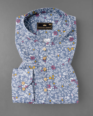 Faded Blue Floral Printed Luxurious Linen Kurta Shirt 7095-KS-38,7095-KS-38,7095-KS-39,7095-KS-39,7095-KS-40,7095-KS-40,7095-KS-42,7095-KS-42,7095-KS-44,7095-KS-44,7095-KS-46,7095-KS-46,7095-KS-48,7095-KS-48,7095-KS-50,7095-KS-50,7095-KS-52,7095-KS-52