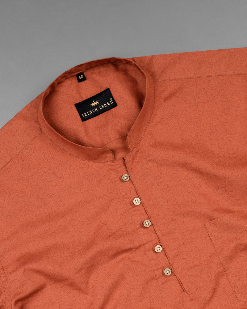 Flame Pea Printed Premium Cotton Shirt