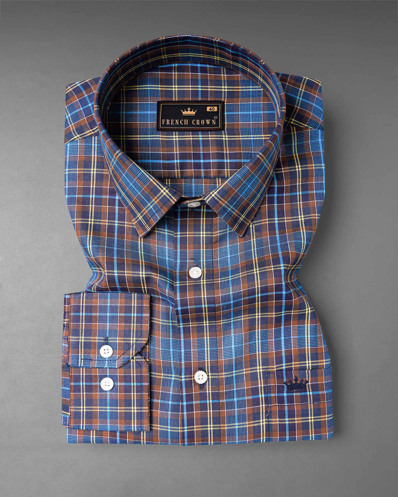 Crystal Blue and Tune Violet Plaid Twill Textured Premium Cotton Shirt 7152-38,7152-H-38,7152-39,7152-H-39,7152-40,7152-H-40,7152-42,7152-H-42,7152-44,7152-H-44,7152-46,7152-H-46,7152-48,7152-H-48,7152-50,7152-H-50,7152-52,7152-H-52