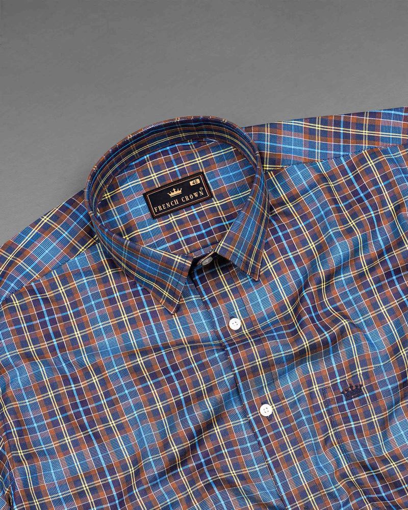 Crystal Blue and Tune Violet Plaid Twill Textured Premium Cotton Shirt 7152-38,7152-H-38,7152-39,7152-H-39,7152-40,7152-H-40,7152-42,7152-H-42,7152-44,7152-H-44,7152-46,7152-H-46,7152-48,7152-H-48,7152-50,7152-H-50,7152-52,7152-H-52
