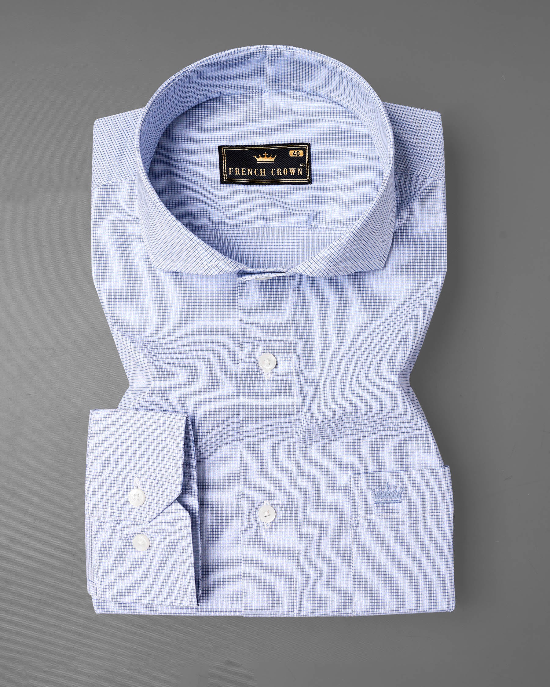 Dark Cerulean Blue and White Checkered Premium Cotton Shirt 7173-CA-38,7173-CA-H-38,7173-CA-39,7173-CA-H-39,7173-CA-40,7173-CA-H-40,7173-CA-42,7173-CA-H-42,7173-CA-44,7173-CA-H-44,7173-CA-46,7173-CA-H-46,7173-CA-48,7173-CA-H-48,7173-CA-50,7173-CA-H-50,7173-CA-52,7173-CA-H-52