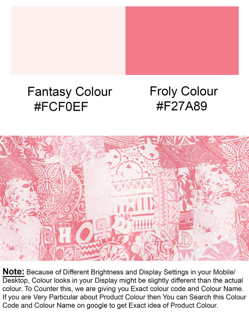 Froly Pink Tribal Printed Premium Cotton Shirt 7175-38,7175-H-38,7175-39,7175-H-39,7175-40,7175-H-40,7175-42,7175-H-42,7175-44,7175-H-44,7175-46,7175-H-46,7175-48,7175-H-48,7175-50,7175-H-50,7175-52,7175-H-52