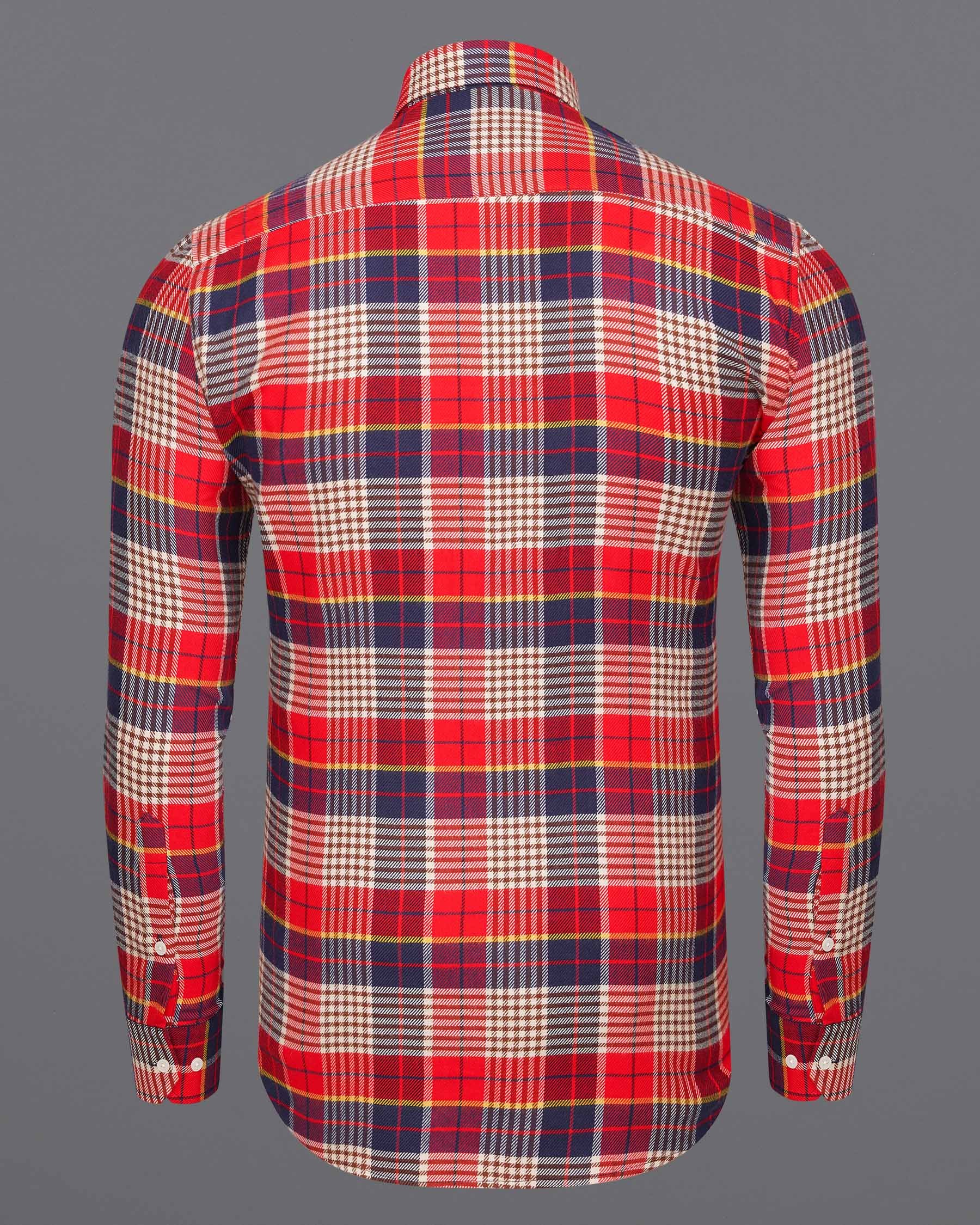 Coral Red and Hampton Brown Plaid Flannel Shirt 7186-BD-38,7186-BD-H-38,7186-BD-39,7186-BD-H-39,7186-BD-40,7186-BD-H-40,7186-BD-42,7186-BD-H-42,7186-BD-44,7186-BD-H-44,7186-BD-46,7186-BD-H-46,7186-BD-48,7186-BD-H-48,7186-BD-50,7186-BD-H-50,7186-BD-52,7186-BD-H-52