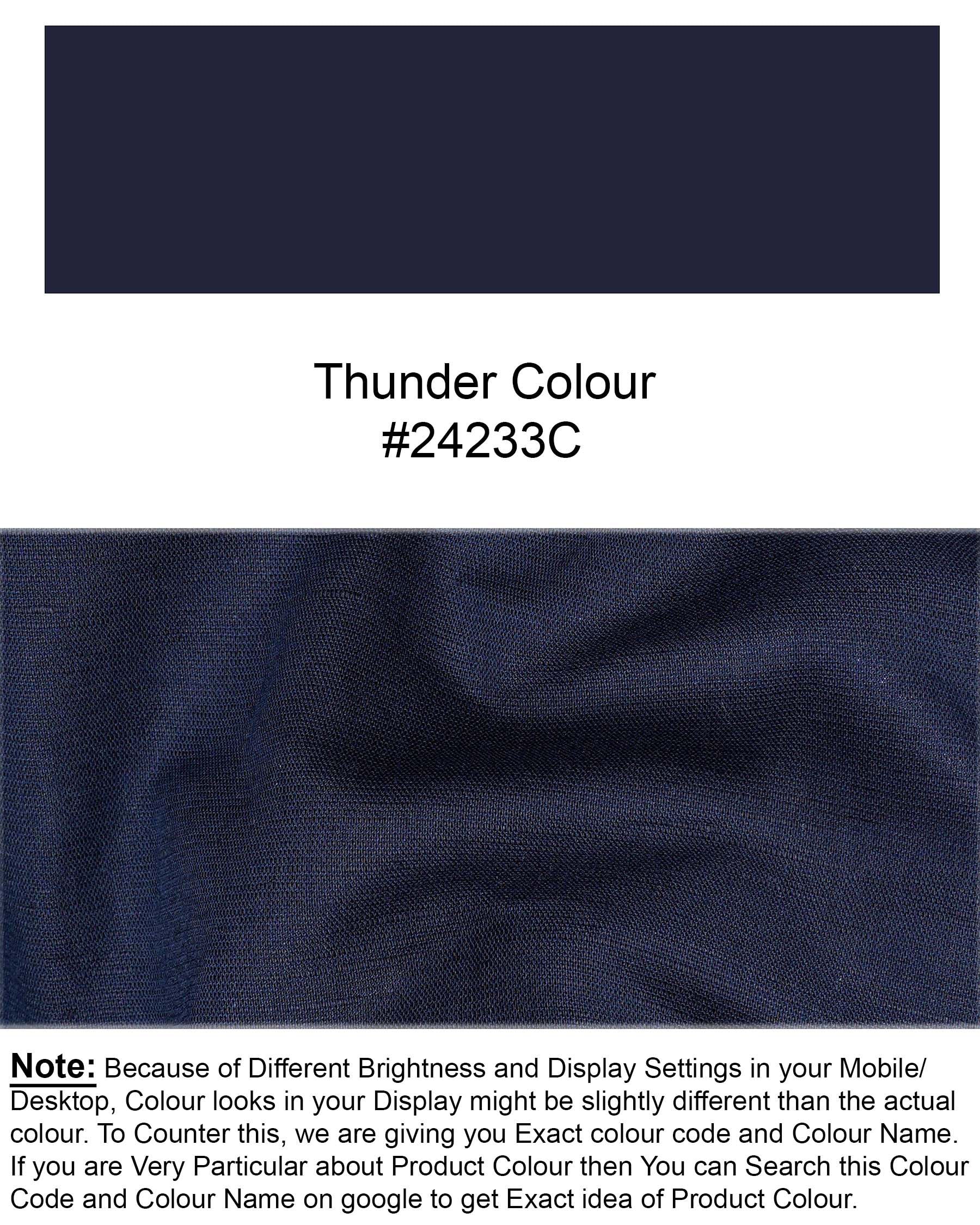 Thunder Blue Luxurious Linen Shirt