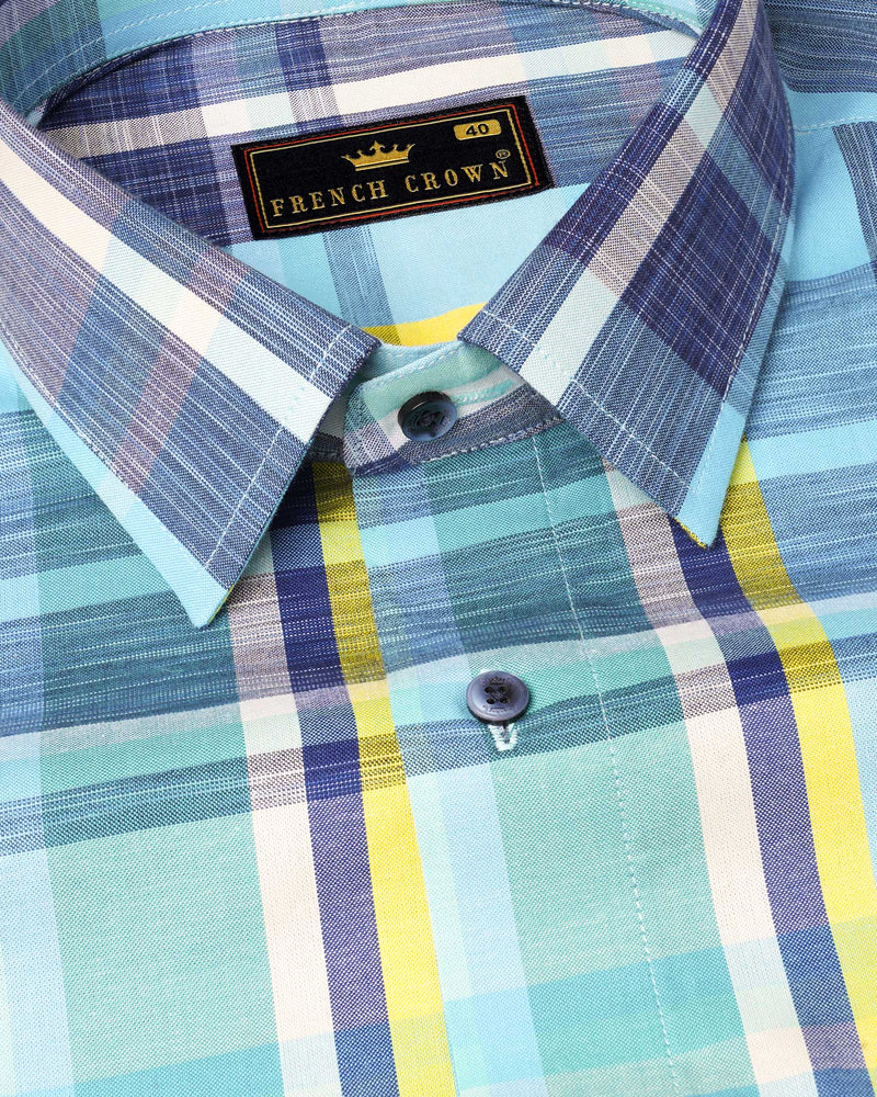 Charlotte and East Bay Blue Plaid Royal Oxford Shirt 7210-BLE-38,7210-BLE-H-38,7210-BLE-39,7210-BLE-H-39,7210-BLE-40,7210-BLE-H-40,7210-BLE-42,7210-BLE-H-42,7210-BLE-44,7210-BLE-H-44,7210-BLE-46,7210-BLE-H-46,7210-BLE-48,7210-BLE-H-48,7210-BLE-50,7210-BLE-H-50,7210-BLE-52,7210-BLE-H-52