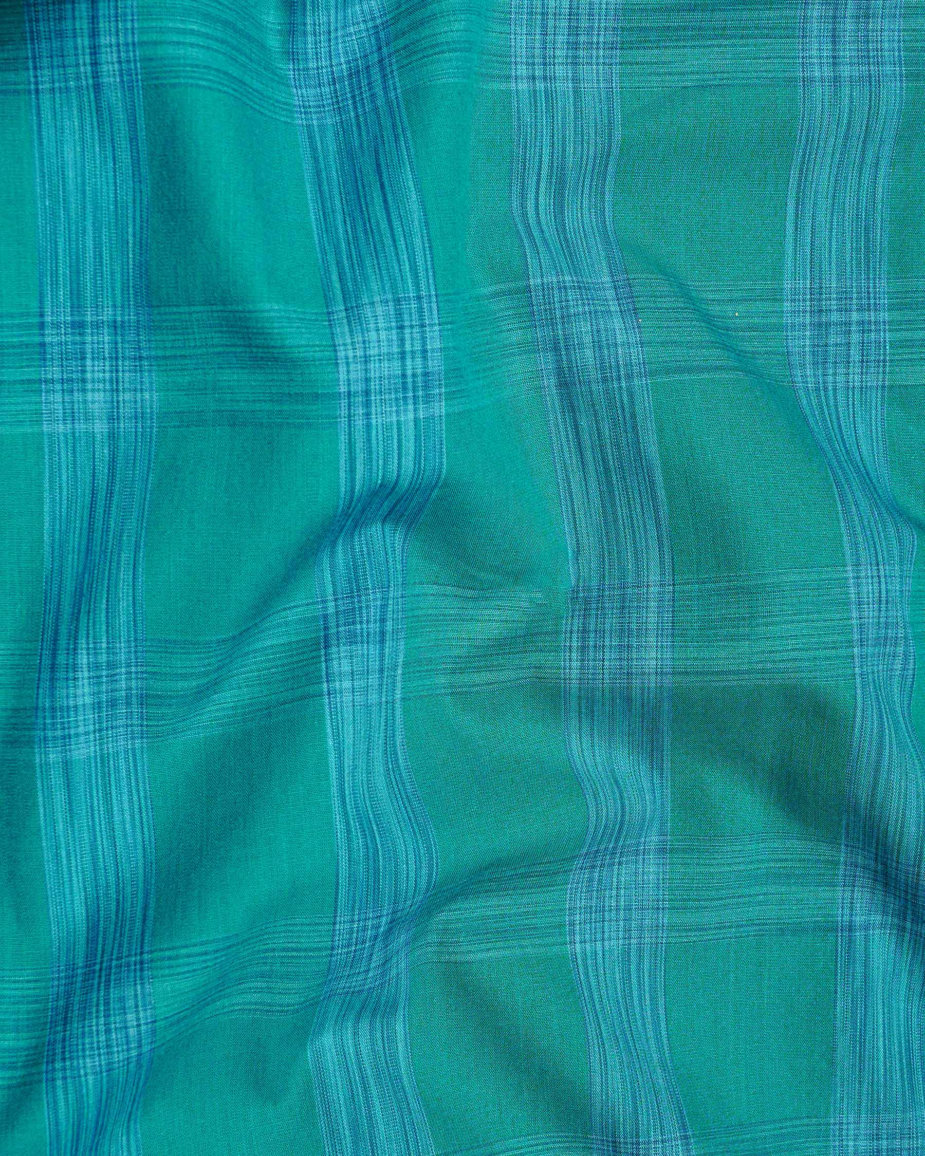 Teal Green Plaid Premium Cotton Shirt 7219-CA-38,7219-CA-H-38,7219-CA-39,7219-CA-H-39,7219-CA-40,7219-CA-H-40,7219-CA-42,7219-CA-H-42,7219-CA-44,7219-CA-H-44,7219-CA-46,7219-CA-H-46,7219-CA-48,7219-CA-H-48,7219-CA-50,7219-CA-H-50,7219-CA-52,7219-CA-H-52