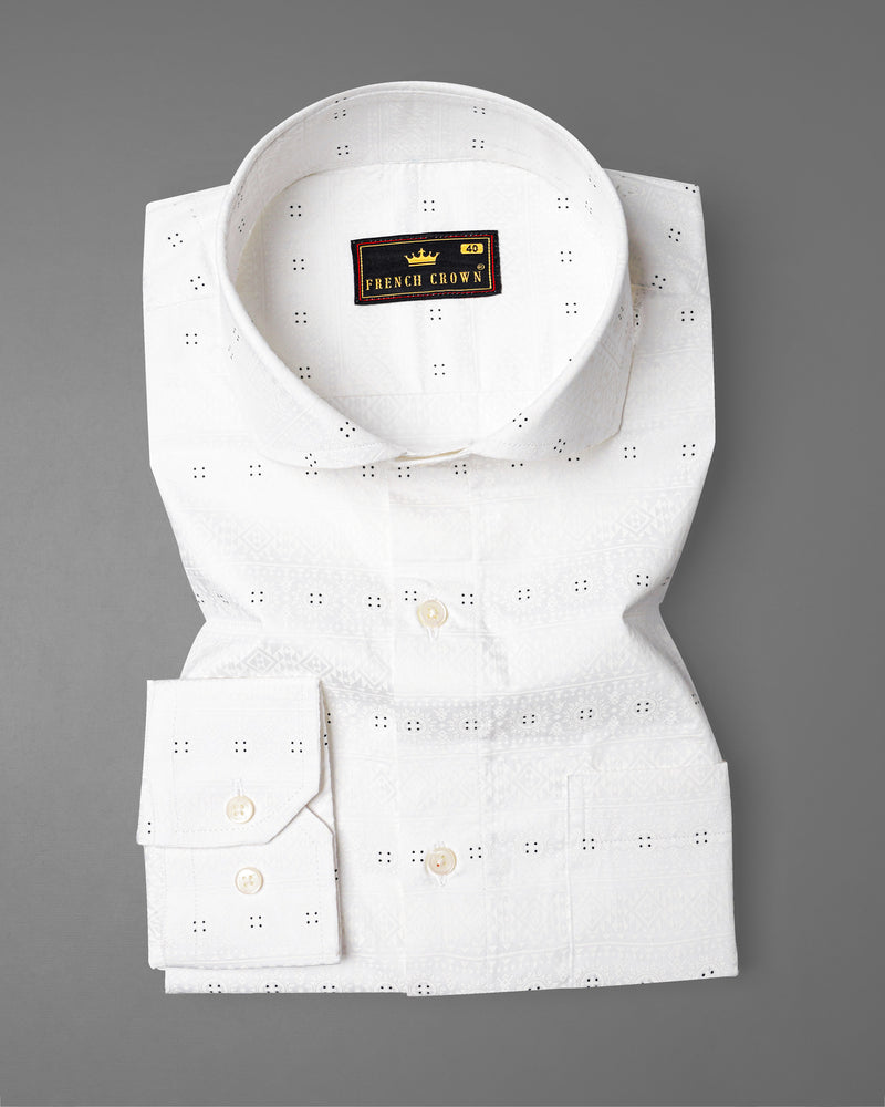 Bright White Ancient art Printed Super Soft Premium Cotton Shirt
