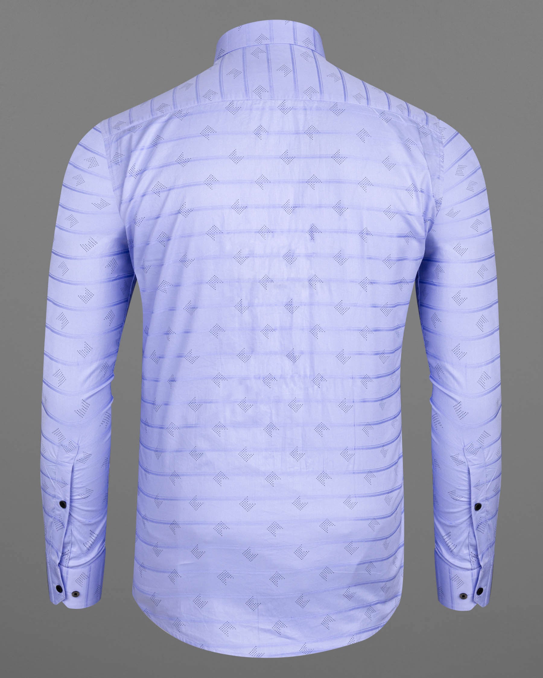 Perano Blue Striped Dobby Texture Premium Giza Cotton Shirt
