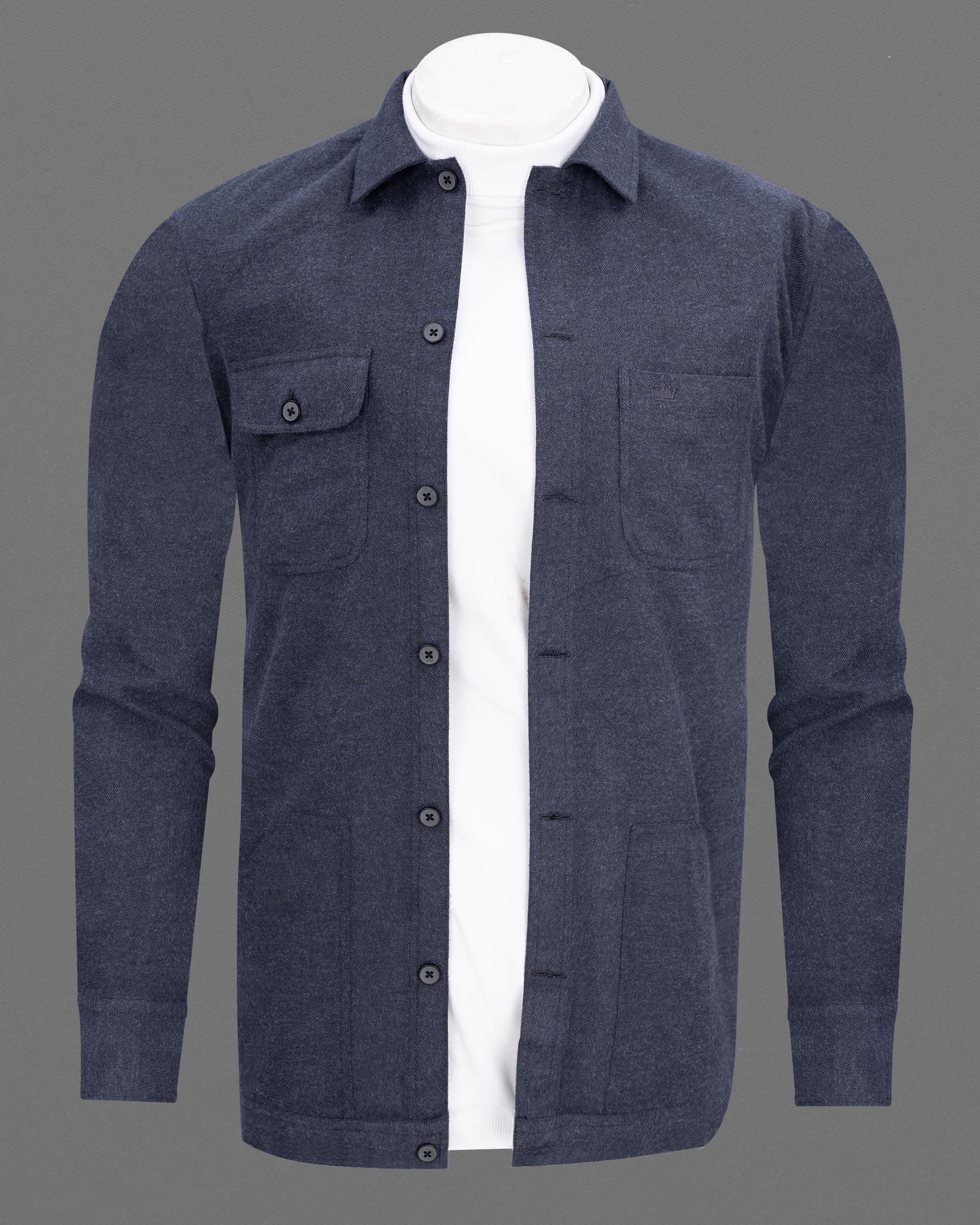 Zodiac Blue Premium Flannel Overshirt/Shacket
