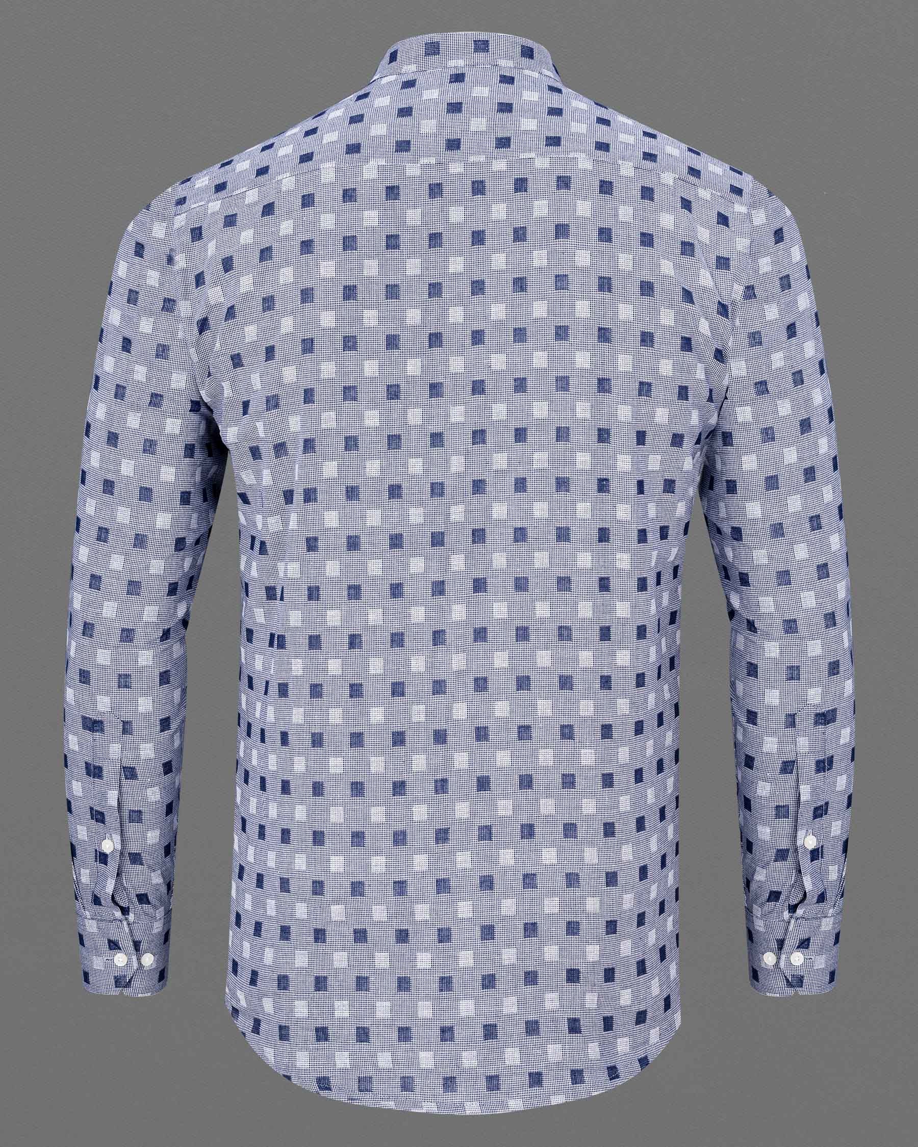 Meteorite Blue and White Square Dobby Textured Premium Giza Cotton Shirt 7277-M-38, 7277-M-H-38, 7277-M-39, 7277-M-H-39, 7277-M-40, 7277-M-H-40, 7277-M-42, 7277-M-H-42, 7277-M-44, 7277-M-H-44, 7277-M-46, 7277-M-H-46, 7277-M-48, 7277-M-H-48, 7277-M-50, 7277-M-H-50, 7277-M-52, 7277-M-H-52