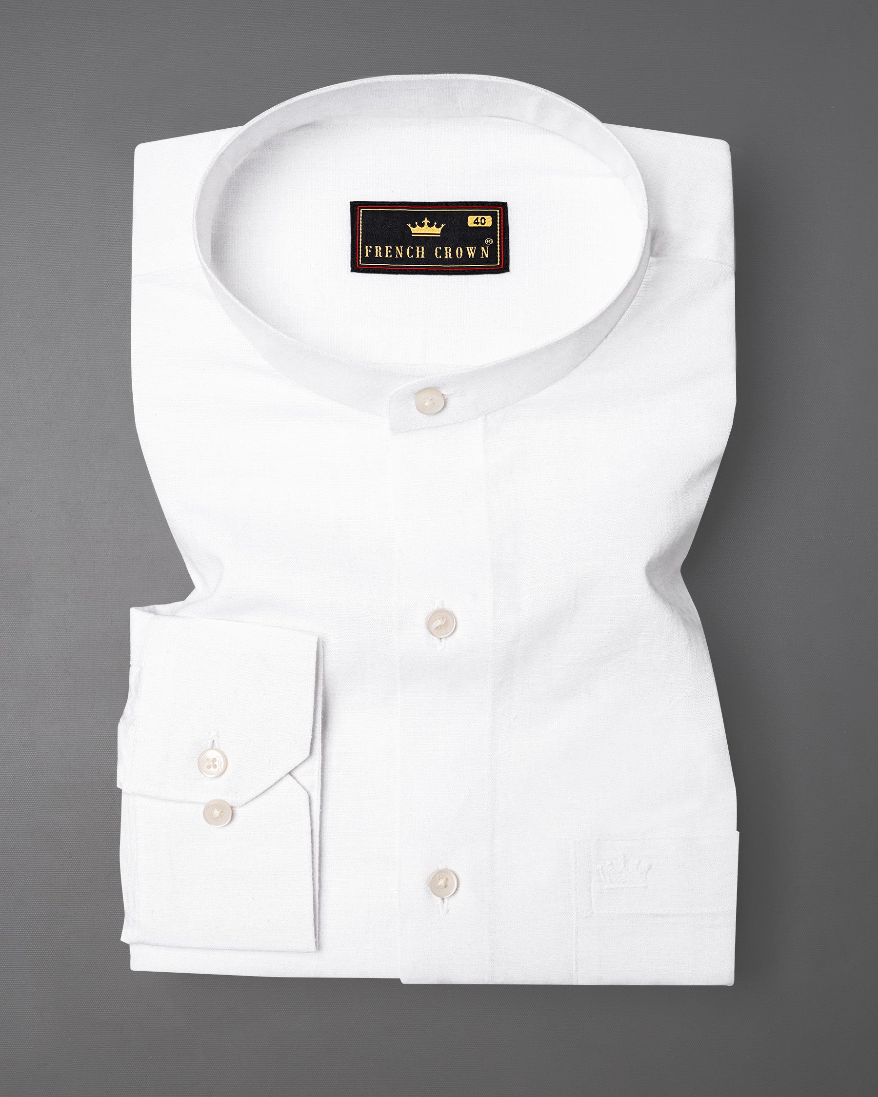 Bright White Luxurious Linen Shirt