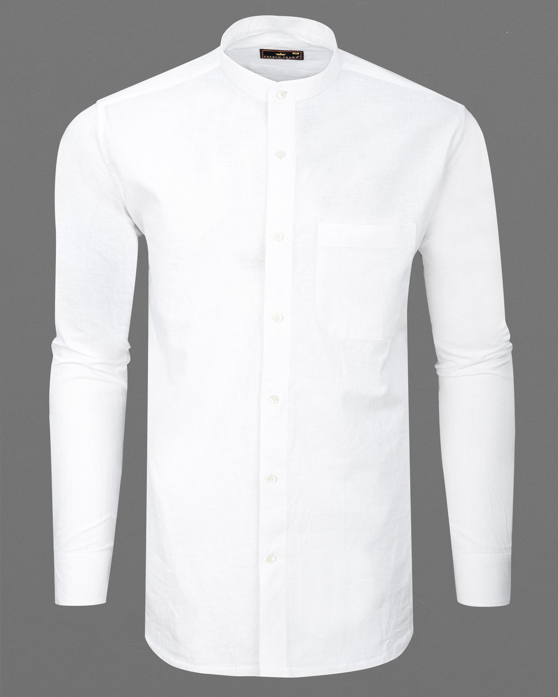 Bright White Luxurious Linen Shirt