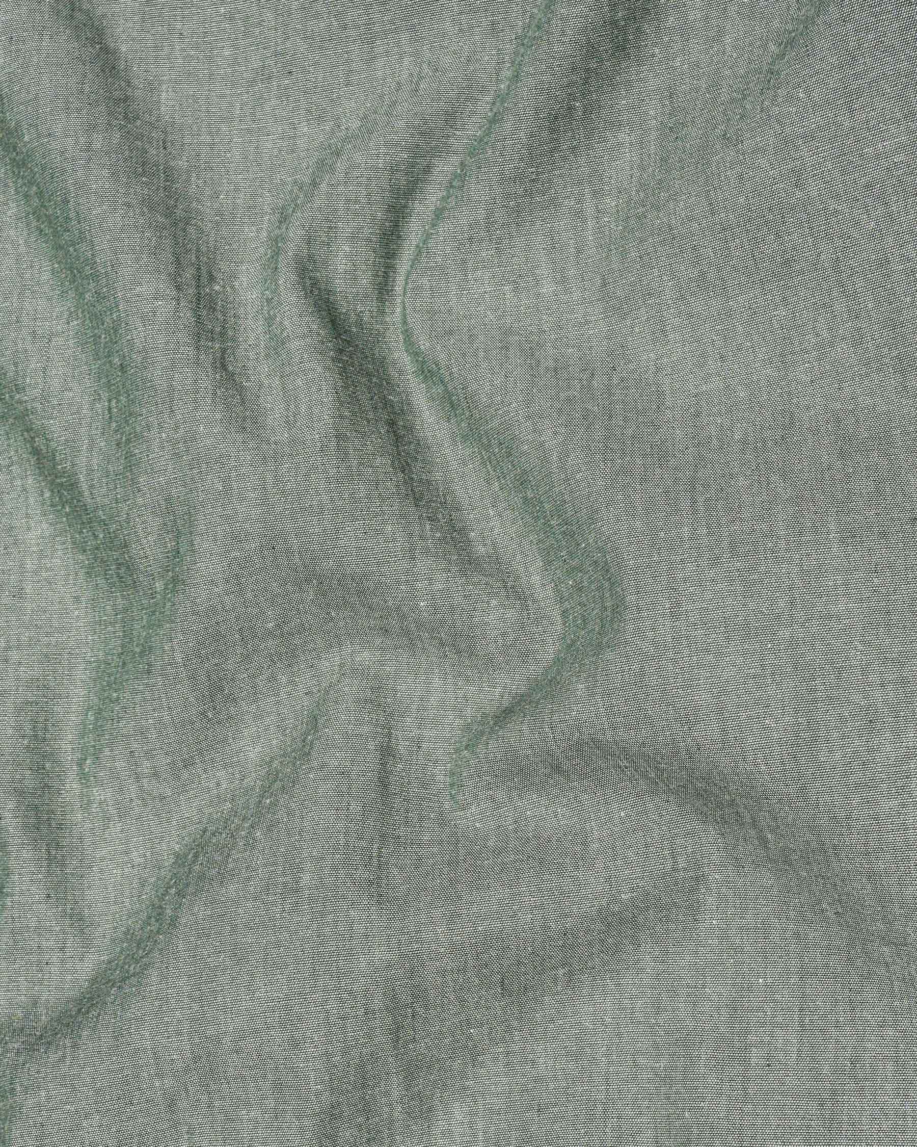 Chalice Green Dobby Textured overshirt/Shacket