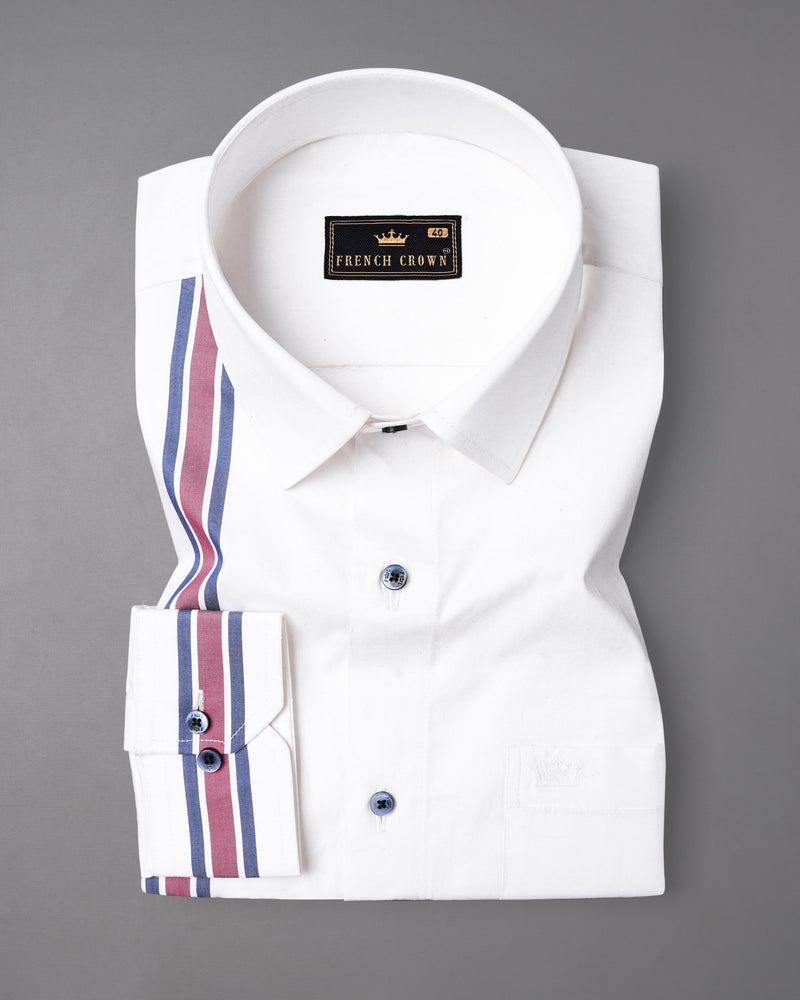 Bright White with Striped Premium Cotton Shirt 7397-BLE-38,7397-BLE-38,7397-BLE-39,7397-BLE-39,7397-BLE-40,7397-BLE-40,7397-BLE-42,7397-BLE-42,7397-BLE-44,7397-BLE-44,7397-BLE-46,7397-BLE-46,7397-BLE-48,7397-BLE-48,7397-BLE-50,7397-BLE-50,7397-BLE-52,7397-BLE-52