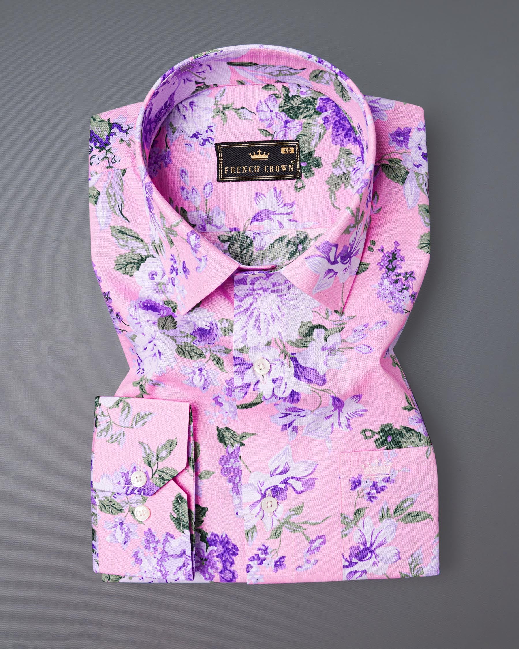 Cherry Blossom Floral Printed Premium Cotton Shirt 7435-38,7435-38,7435-39,7435-39,7435-40,7435-40,7435-42,7435-42,7435-44,7435-44,7435-46,7435-46,7435-48,7435-48,7435-50,7435-50,7435-52,7435-52