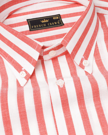 Terra Cotta and White Twill Striped Premium Cotton Shirt 7441-BD-38, 7441-BD-H-38, 7441-BD-39, 7441-BD-H-39, 7441-BD-40, 7441-BD-H-40, 7441-BD-42, 7441-BD-H-42, 7441-BD-44, 7441-BD-H-44, 7441-BD-46, 7441-BD-H-46, 7441-BD-48, 7441-BD-H-48, 7441-BD-50, 7441-BD-H-50, 7441-BD-52, 7441-BD-H-52