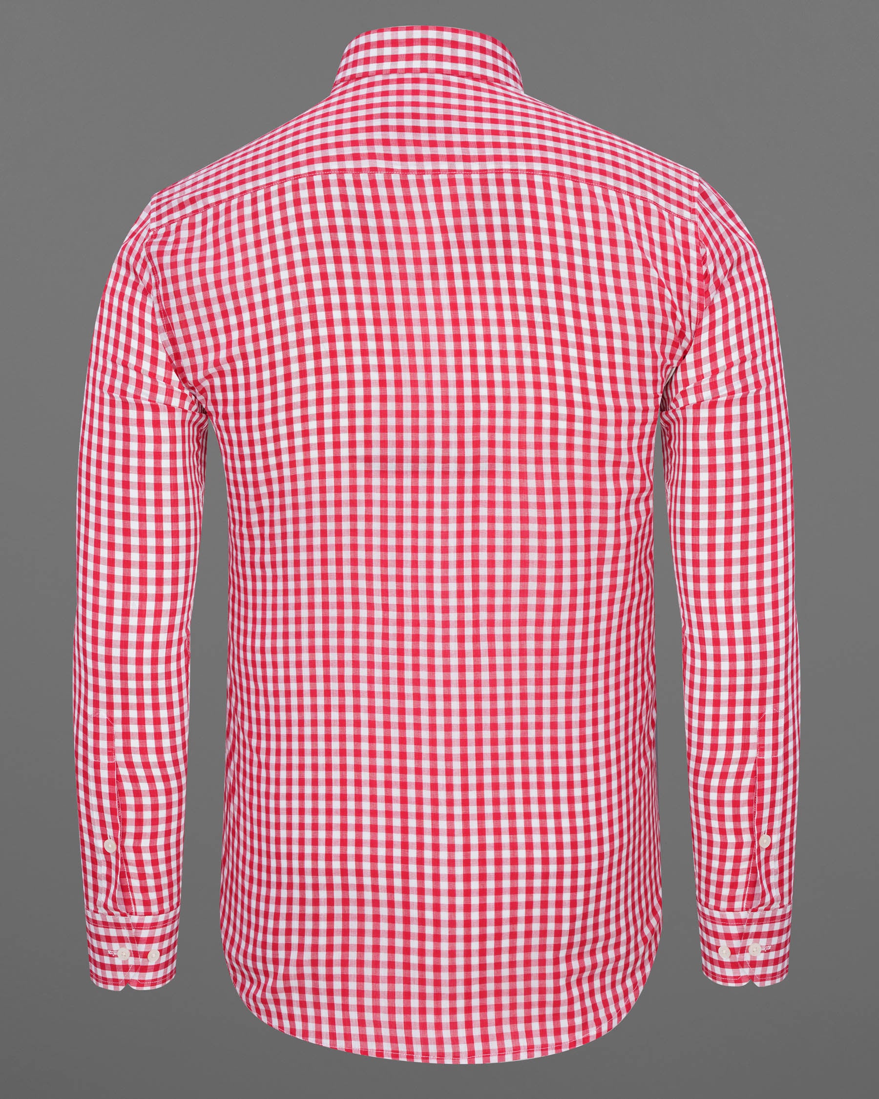 Flush Mahogany Red with White Gingham Checkered Premium Cotton Shirt 7444-38, 7444-H-38, 7444-39, 7444-H-39, 7444-40, 7444-H-40, 7444-42, 7444-H-42, 7444-44, 7444-H-44, 7444-46, 7444-H-46, 7444-48, 7444-H-48, 7444-50, 7444-H-50, 7444-52, 7444-H-52