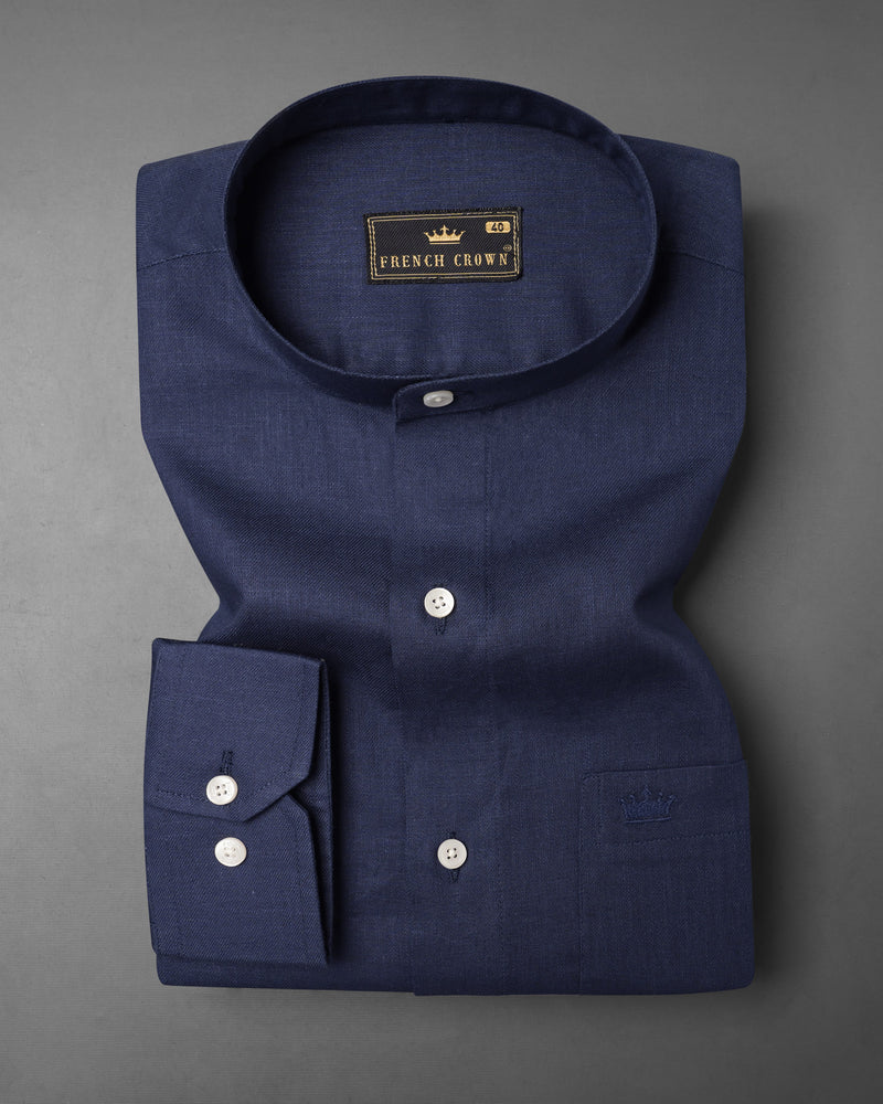 Rhino Blue Luxurious Linen Shirt  7453-M-38, 7453-M-H-38, 7453-M-39, 7453-M-H-39, 7453-M-40, 7453-M-H-40, 7453-M-42, 7453-M-H-42, 7453-M-44, 7453-M-H-44, 7453-M-46, 7453-M-H-46, 7453-M-48, 7453-M-H-48, 7453-M-50, 7453-M-H-50, 7453-M-52, 7453-M-H-52