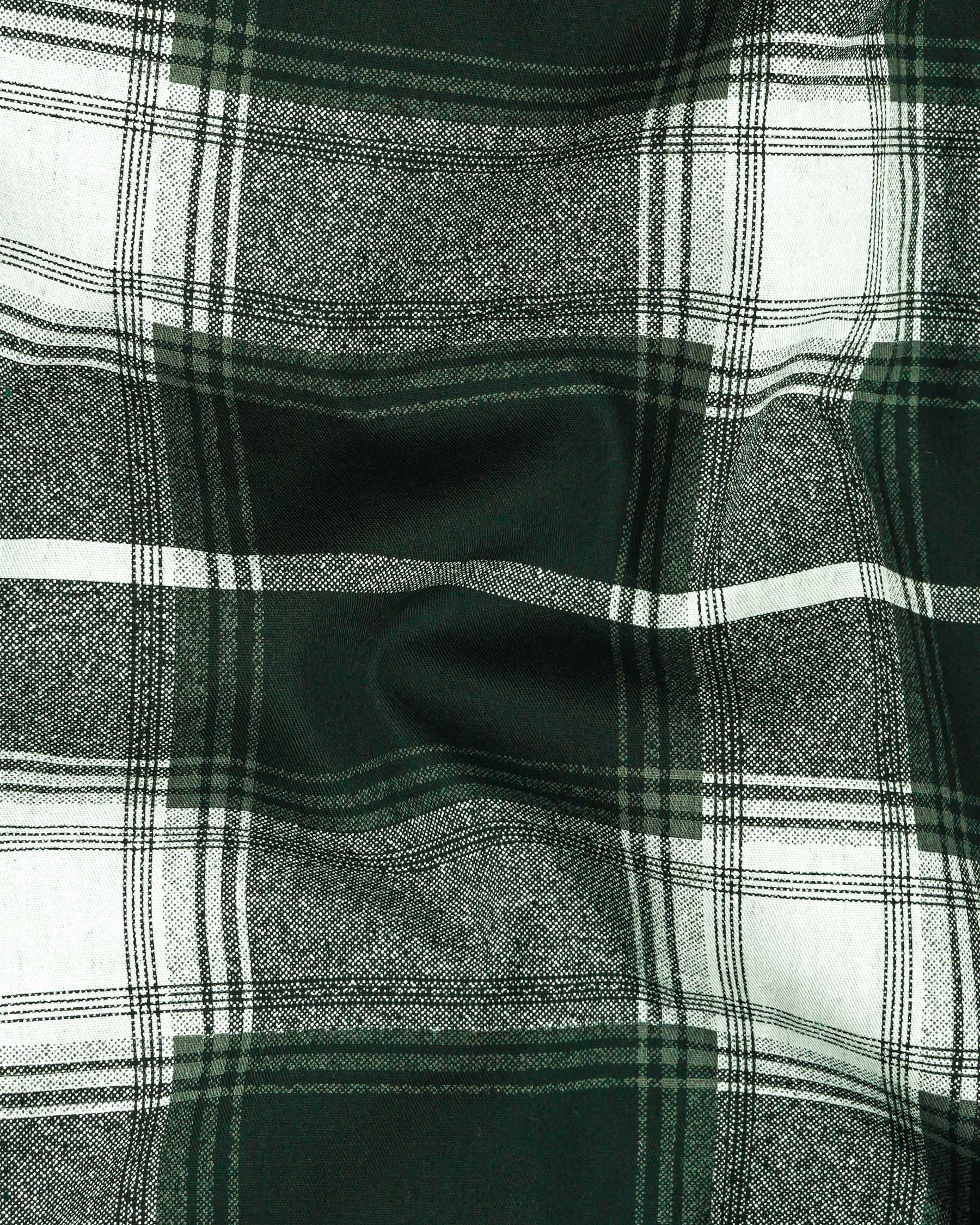 Timber Green with Bright White Twill Plaid Premium Cotton Shirt  7467-38, 7467-H-38, 7467-39, 7467-H-39, 7467-40, 7467-H-40, 7467-42, 7467-H-42, 7467-44, 7467-H-44, 7467-46, 7467-H-46, 7467-48, 7467-H-48, 7467-50, 7467-H-50, 7467-52, 7467-H-52