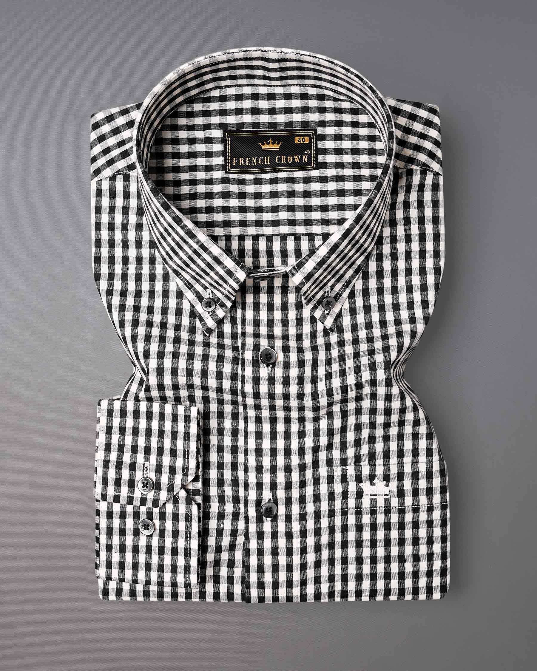 Jade Black and White Gingham Premium Cotton Shirt 7468-BD-BLK-38, 7468-BD-BLK-H-38, 7468-BD-BLK-39, 7468-BD-BLK-H-39, 7468-BD-BLK-40, 7468-BD-BLK-H-40, 7468-BD-BLK-42, 7468-BD-BLK-H-42, 7468-BD-BLK-44, 7468-BD-BLK-H-44, 7468-BD-BLK-46, 7468-BD-BLK-H-46, 7468-BD-BLK-48, 7468-BD-BLK-H-48, 7468-BD-BLK-50, 7468-BD-BLK-H-50, 7468-BD-BLK-52, 7468-BD-BLK-H-52