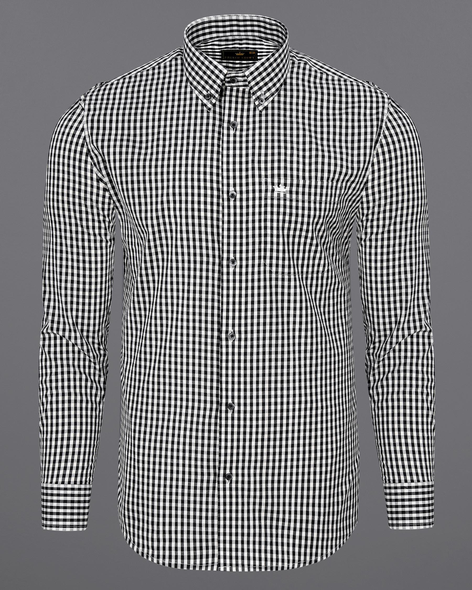 Jade Black and White Gingham Premium Cotton Shirt 7468-BD-BLK-38, 7468-BD-BLK-H-38, 7468-BD-BLK-39, 7468-BD-BLK-H-39, 7468-BD-BLK-40, 7468-BD-BLK-H-40, 7468-BD-BLK-42, 7468-BD-BLK-H-42, 7468-BD-BLK-44, 7468-BD-BLK-H-44, 7468-BD-BLK-46, 7468-BD-BLK-H-46, 7468-BD-BLK-48, 7468-BD-BLK-H-48, 7468-BD-BLK-50, 7468-BD-BLK-H-50, 7468-BD-BLK-52, 7468-BD-BLK-H-52